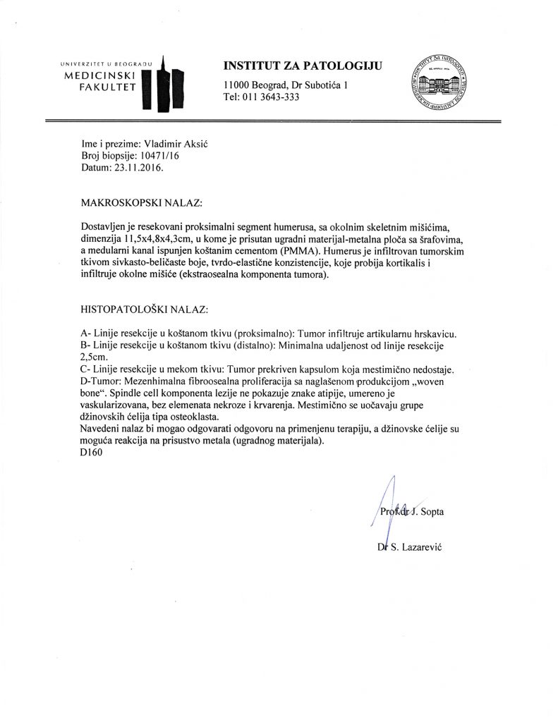 Dijagnoza Vladimir Aleksic