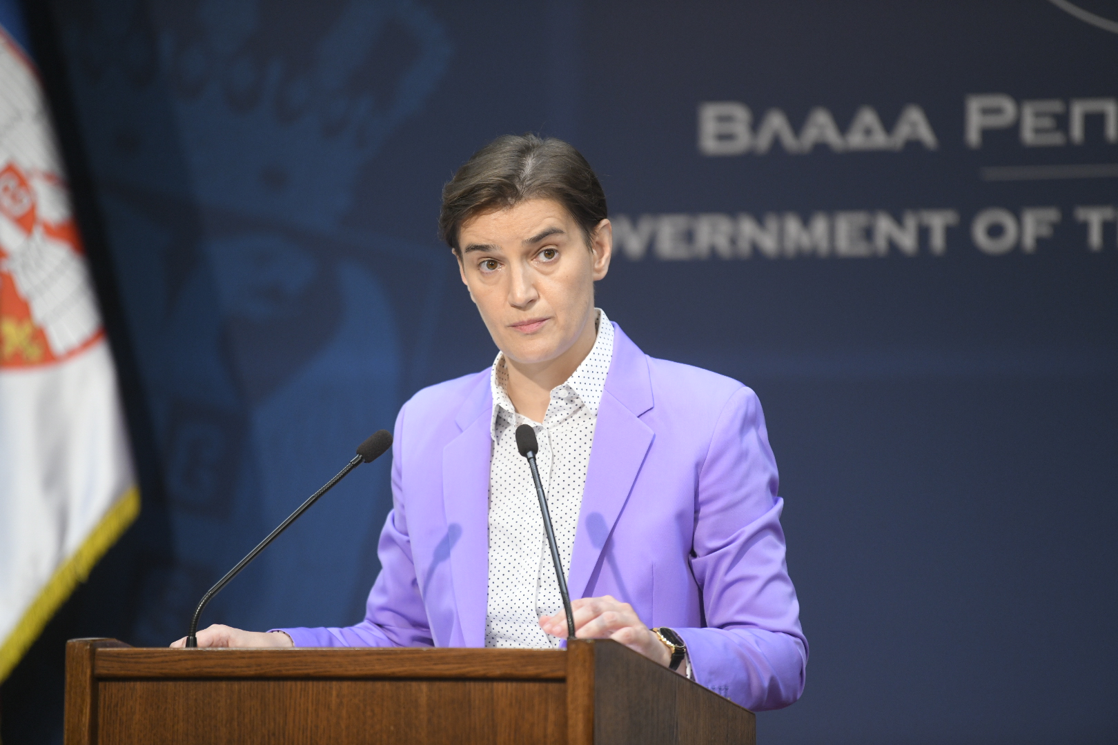 Beograd 02. avgust 2020. Ana Brnabic tokom danasnje konferencije za novinare u Vladi Srbije Foto:Nemanja Jovanović/Nova.rs