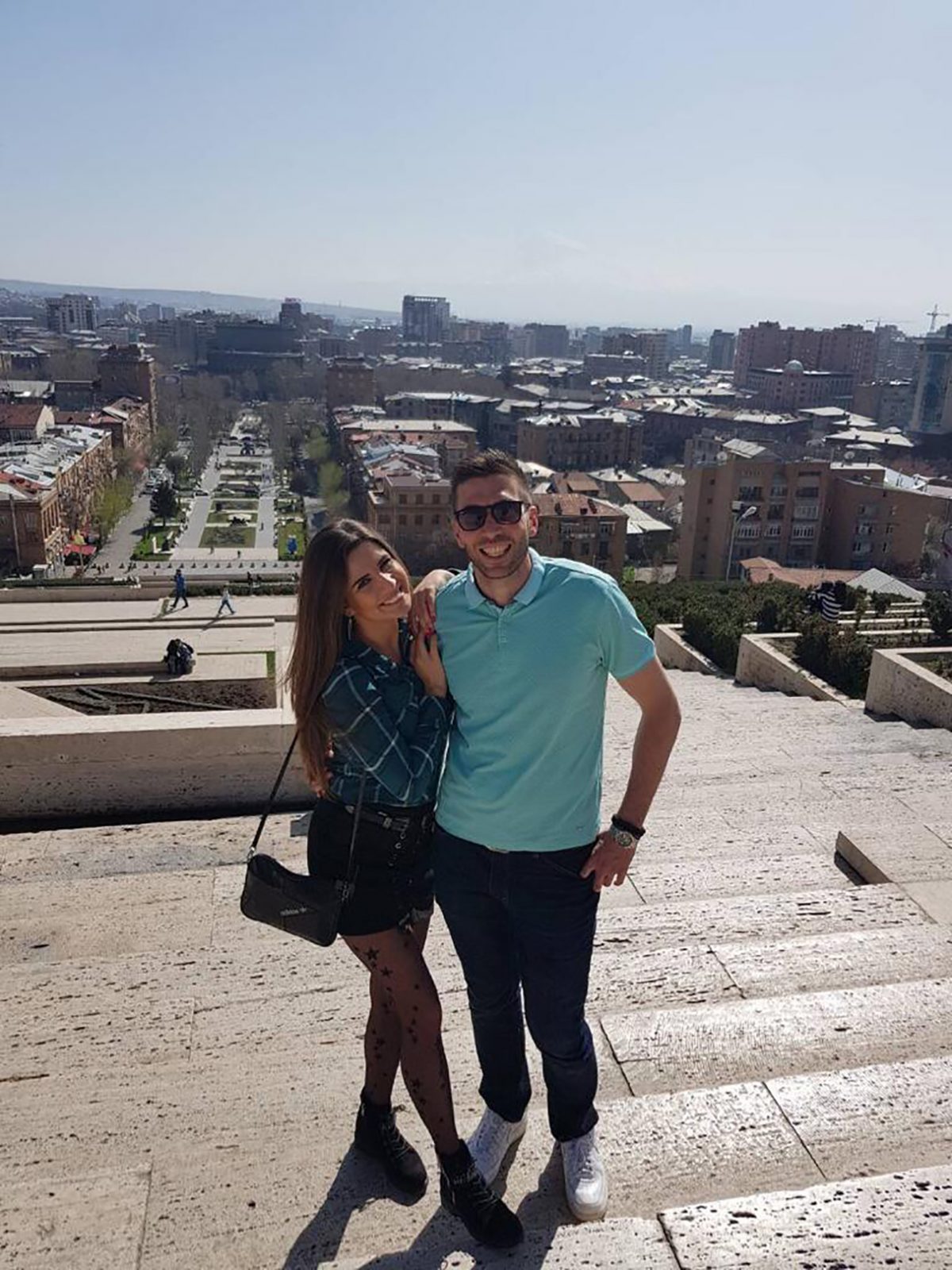 Fudbaler Marko Prljevic i zena klub Ararat iz Jerevana, Jermenija, Armenia, dobijene fotografije