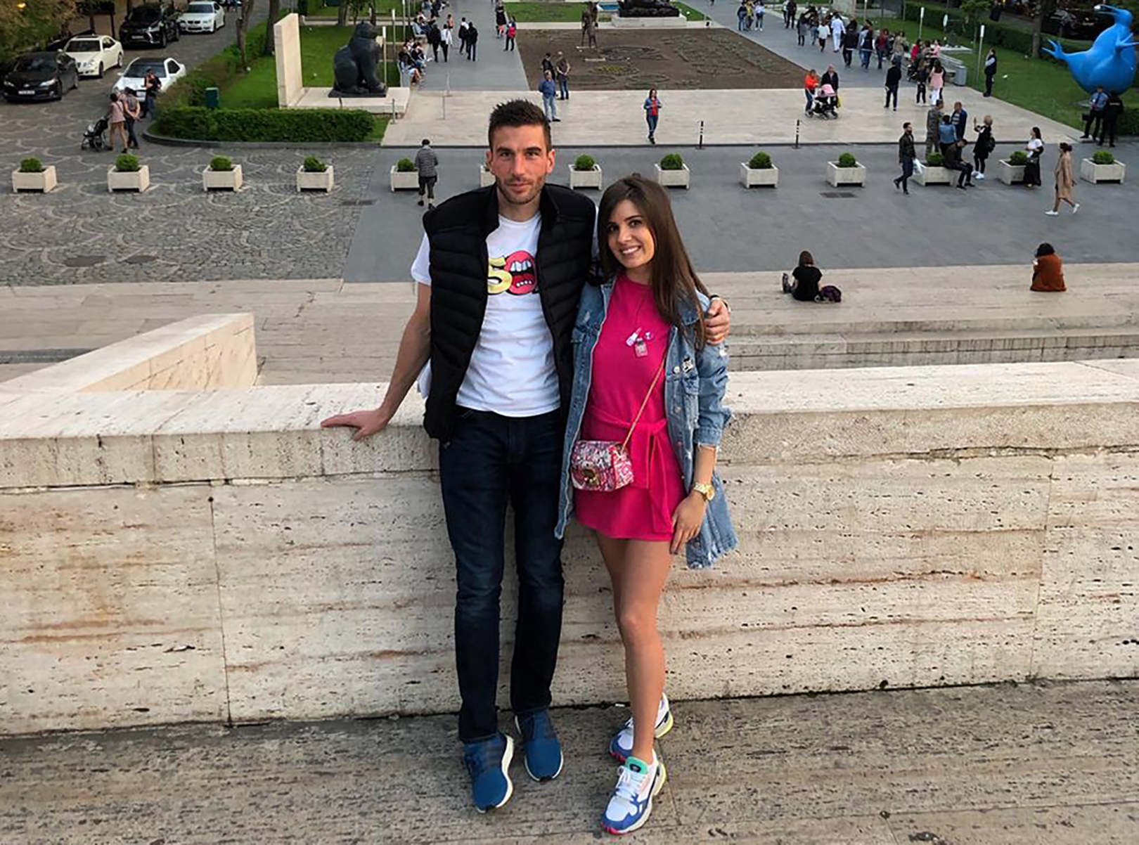 Fudbaler Marko Prljevic i zena klub Ararat iz Jerevana, Jermenija, Armenia, dobijene fotografije