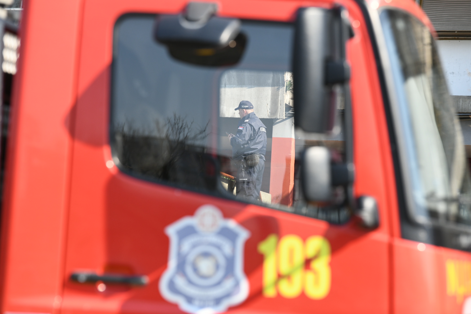 21.03.2020. Novi Beograd, požar, vatrosgasci, policija Foto: Vesna Lalić/Nova.rs