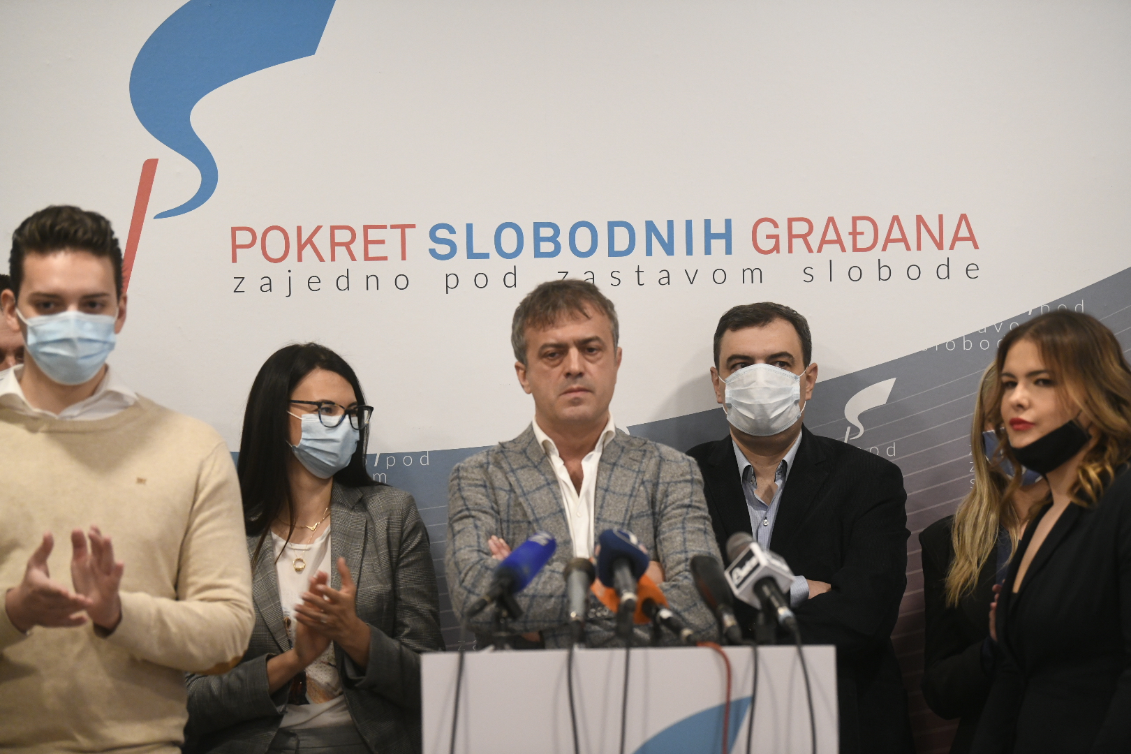 Beograd 08.05.2020. Pokret slobodnih građana PSG Sergej Trifunović konferencija za novinare povodom izlaska na predstojeće izbore Foto:Nemanja Jovanović/Nova.rs