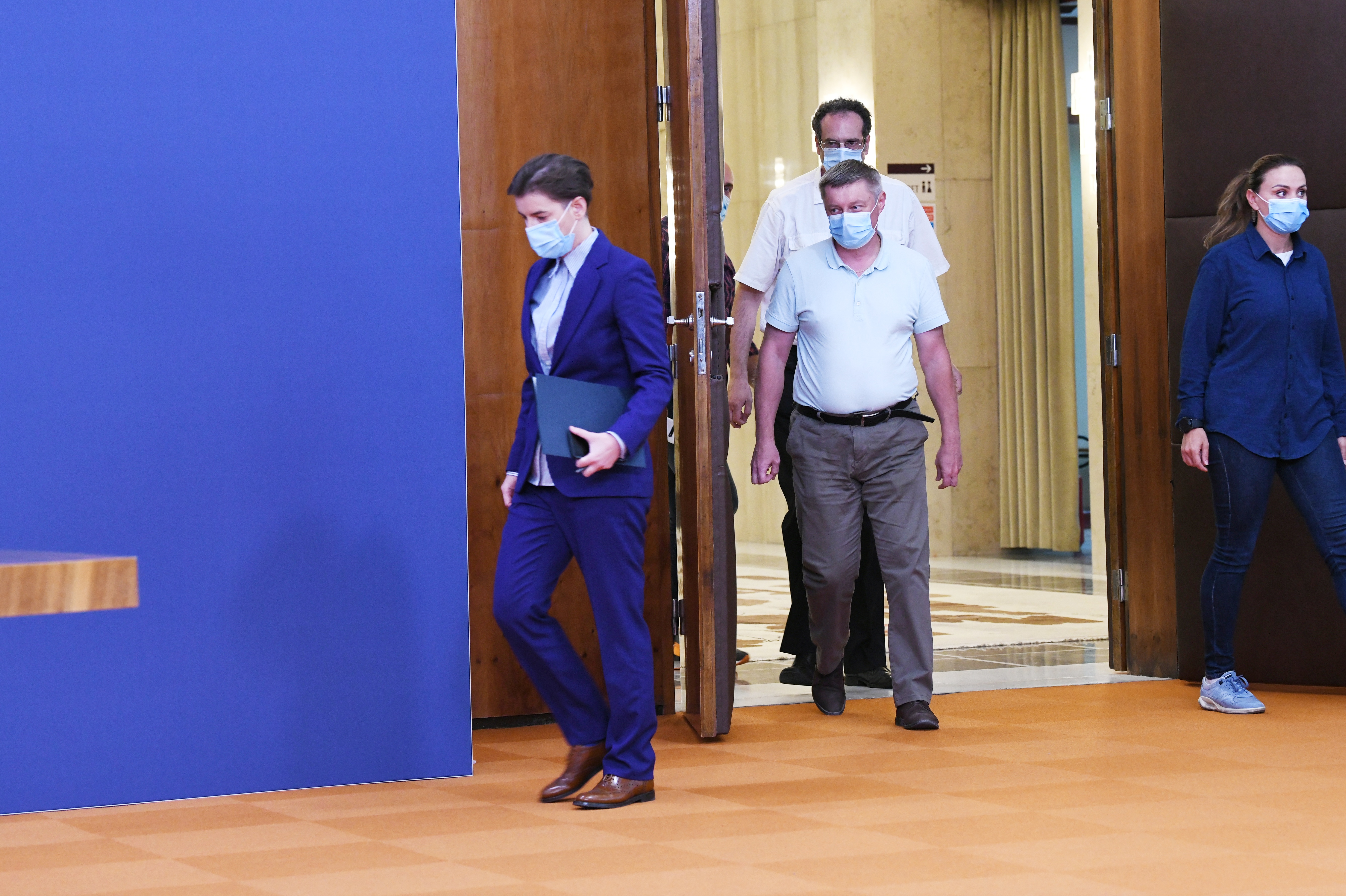 Beograd, 13.07.2020. Vlada Srbije, konferencija za štampu, koronavirus, krizni štab, Ana Brnabić, Goran Stevanović, Srđa Janković Foto: Vesna Lalić/Nova.rs