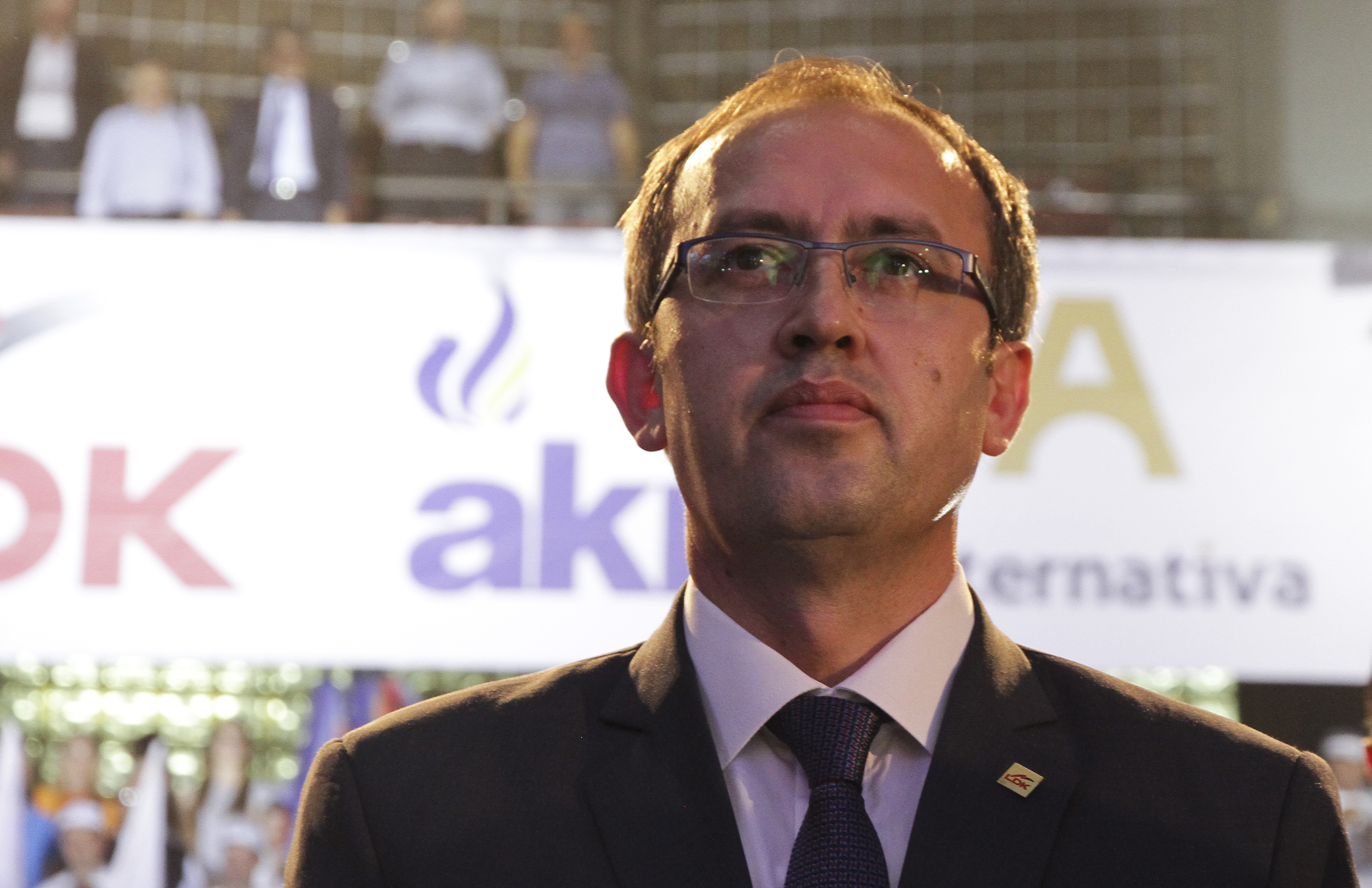 Avdullah Hoti, a candidate for the prime-minister from the coalition of Democratic League of Kosovo (LDK), Alliance for the New Kosovo (AKR) and Alternativa, during an election rally in Pristina, Kosovo June 9, 2017. REUTERS/Agron Beqiri - UP1ED691N53X4