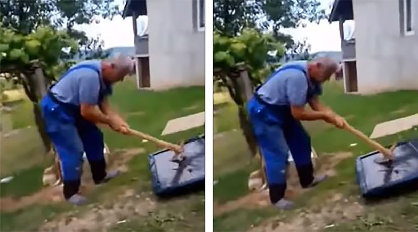 Bosanac razbija televizor