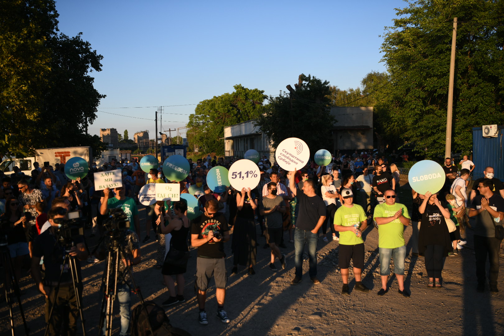 Smederevo 22.08.2020. Protest, zagađenje, zagadjenje, crna kiša, opiljci, vazduh Foto: Vesna Lalić/Nova.rs