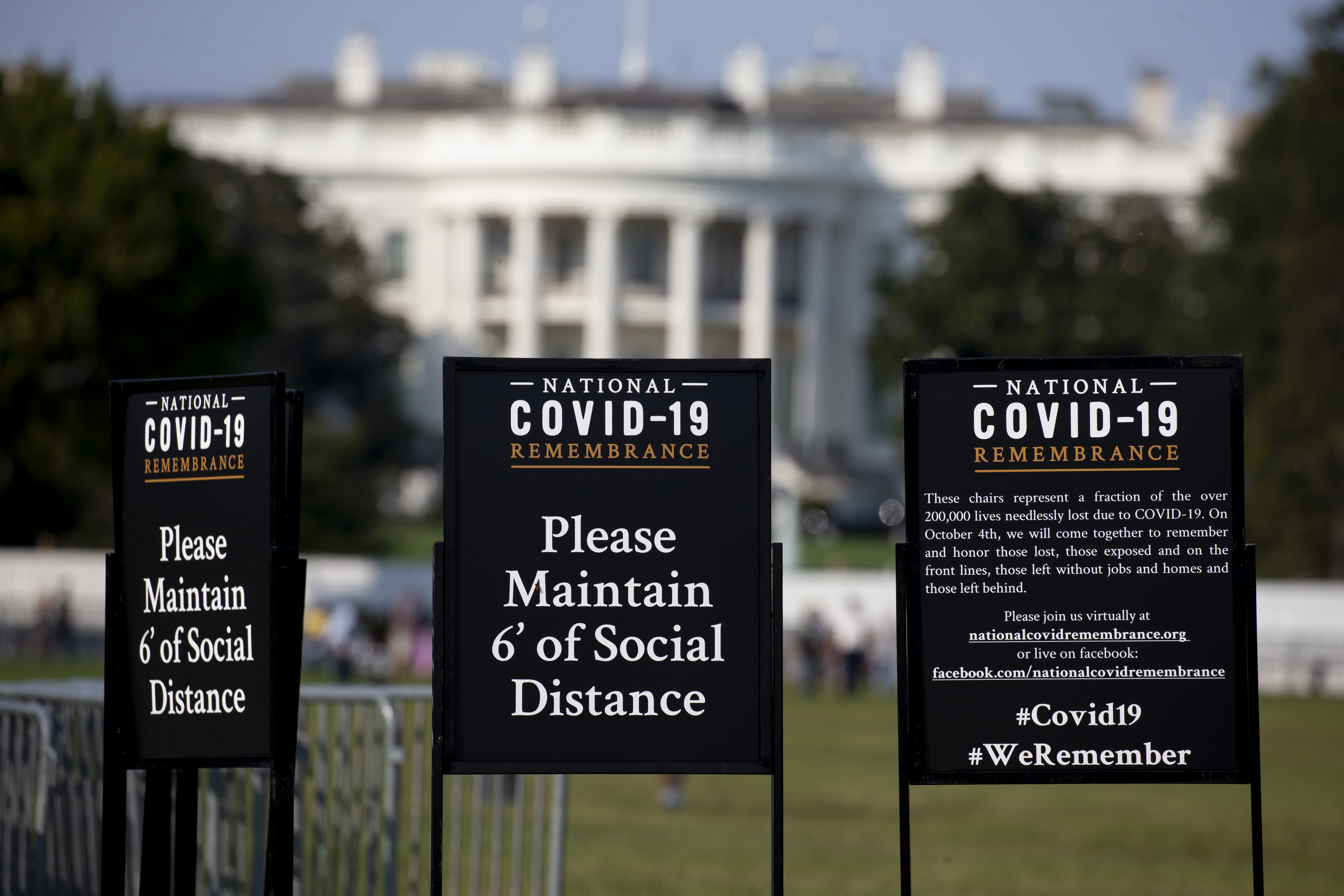 National COVID-19 memorial on the Ellipse near the White House
