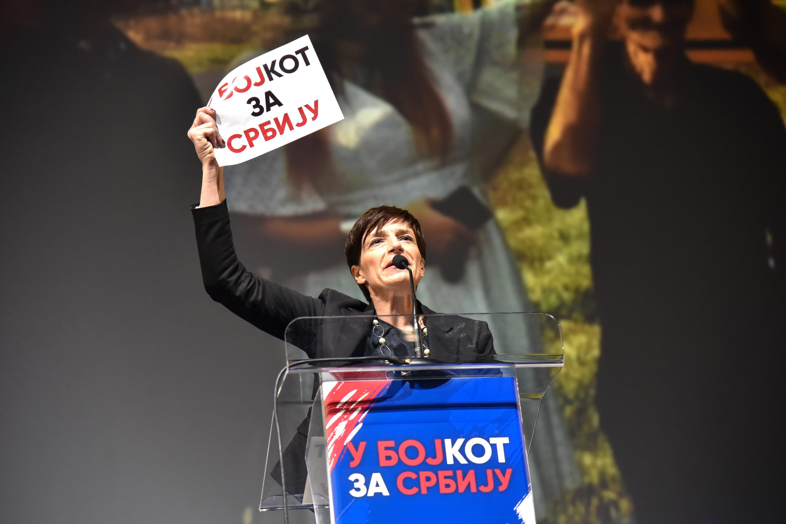 Beograd 01.02.2020. Prvi zajednički skup dela opozicije pod nazivom BOJKOT 2020 u Kombank dvorani U bojkot za Srbiju, Dragana Rakić Foto: Nemanja Jovanović / Nova.rs