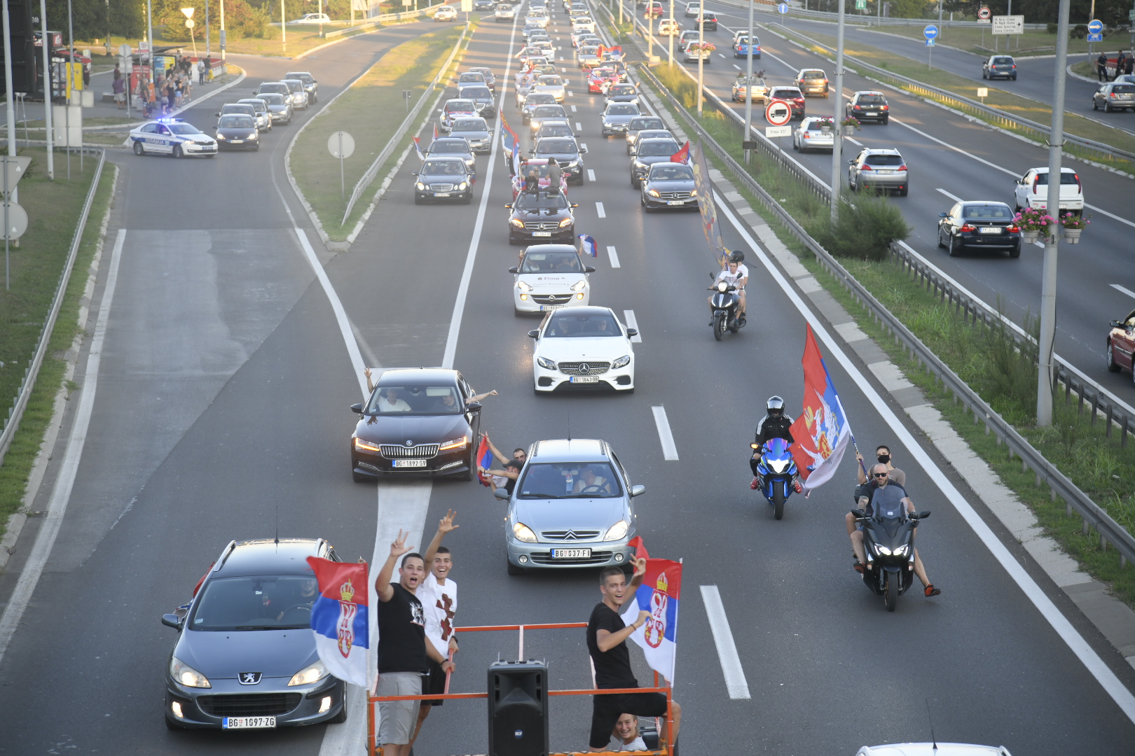 Beograd 29. avgust 2020. Auto litije Foto:Nemanja Jovanović/Nova.rs