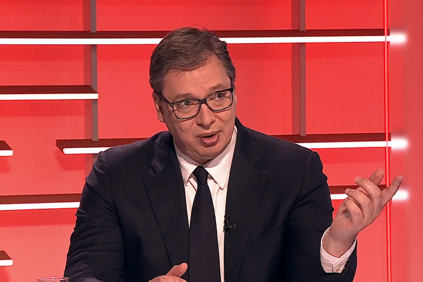Aleksandar Vučić, emisija Prva tema Foto: Printscreen/Tv Prva