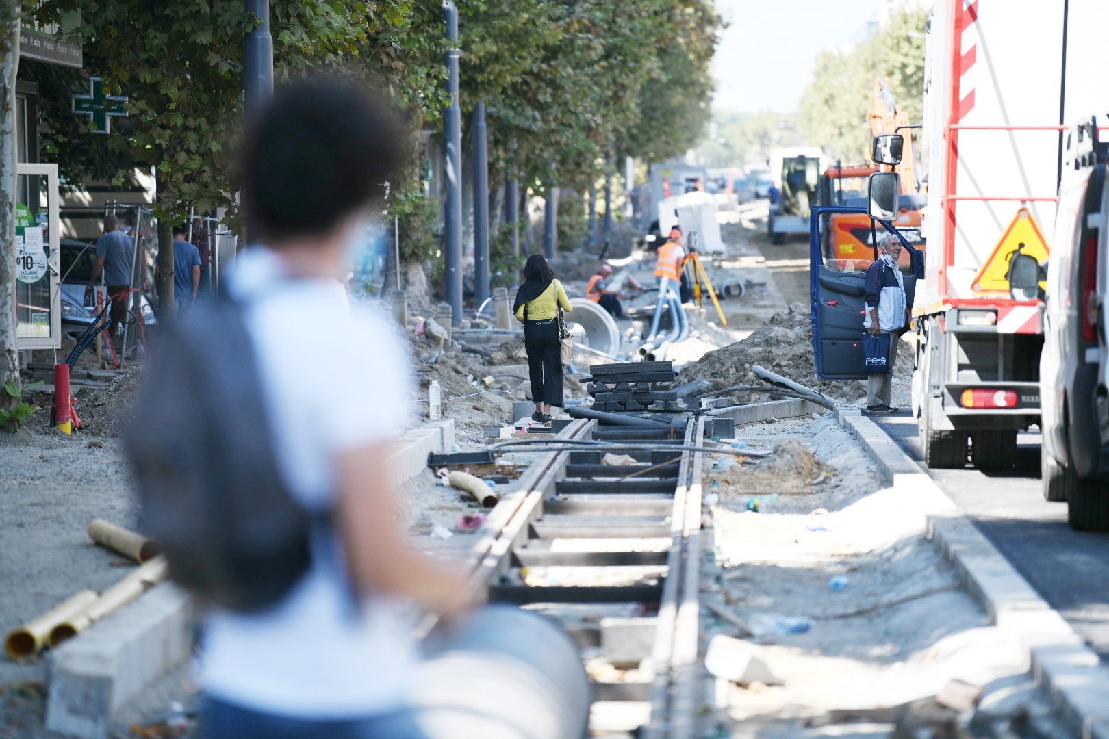 BEOGRAD 01.09.2020 Radovi, ulica Cara Dusana, rekonstrukcija ulice, radnici