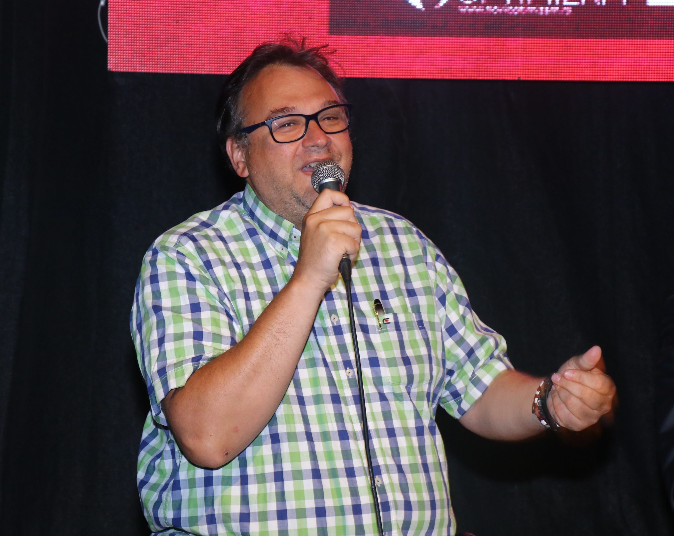 Šabac 04.09.2020. Nenad Kulačin Zona Novog Optimizma, Novi optimizam, tribina Foto: Novi Optimizam