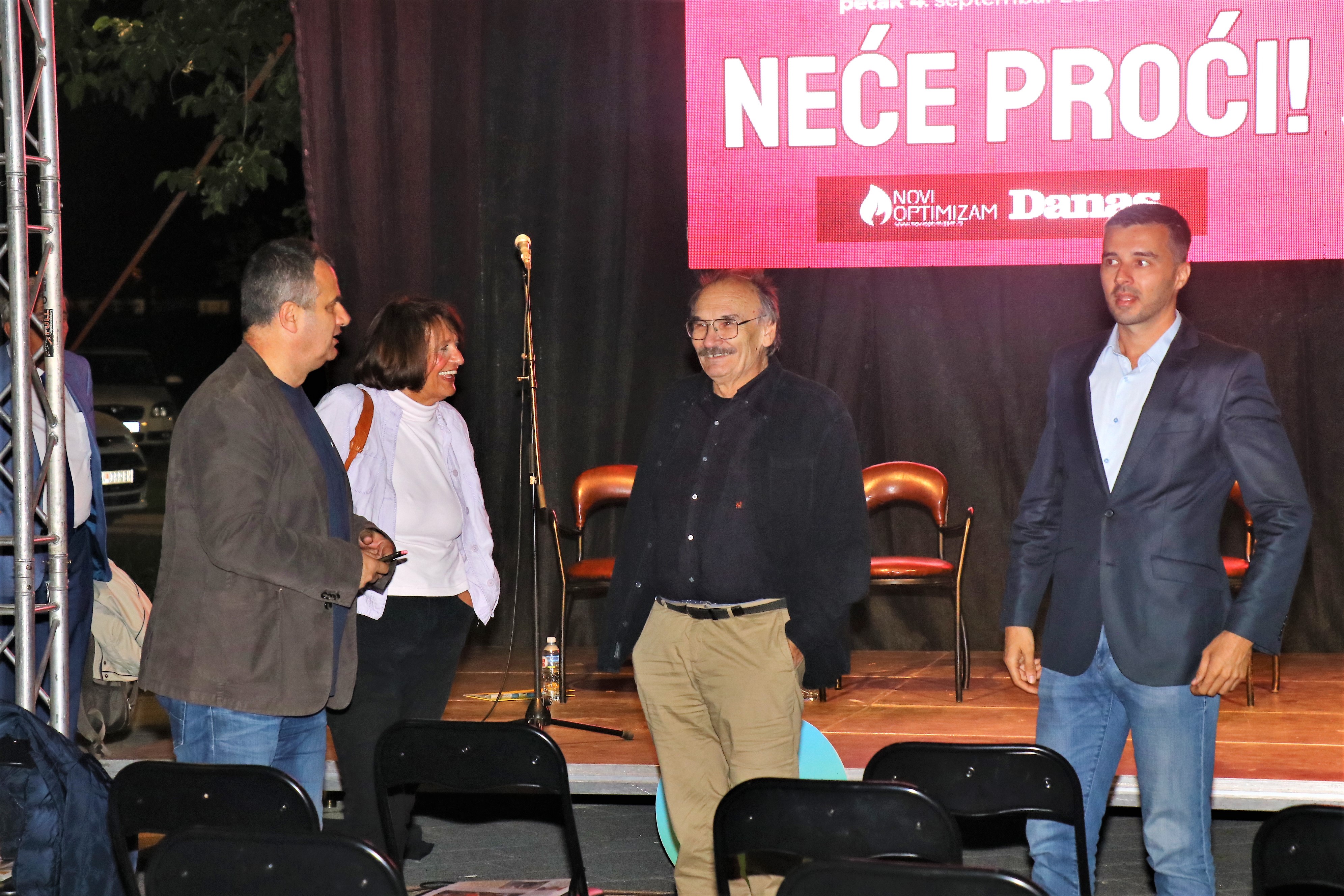 Šabac 04.09.2020. Dušan Petričić Zona Novog Optimizma, Novi optimizam, tribina Foto: Novi Optimizam
