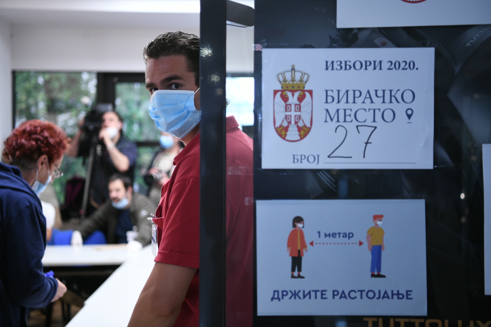 Beograd 21. jun 2020. Glasanje na republickim parlamentarnim i lokalnim izborima maske zastita Foto:Vesna Lalić/Nova.rs