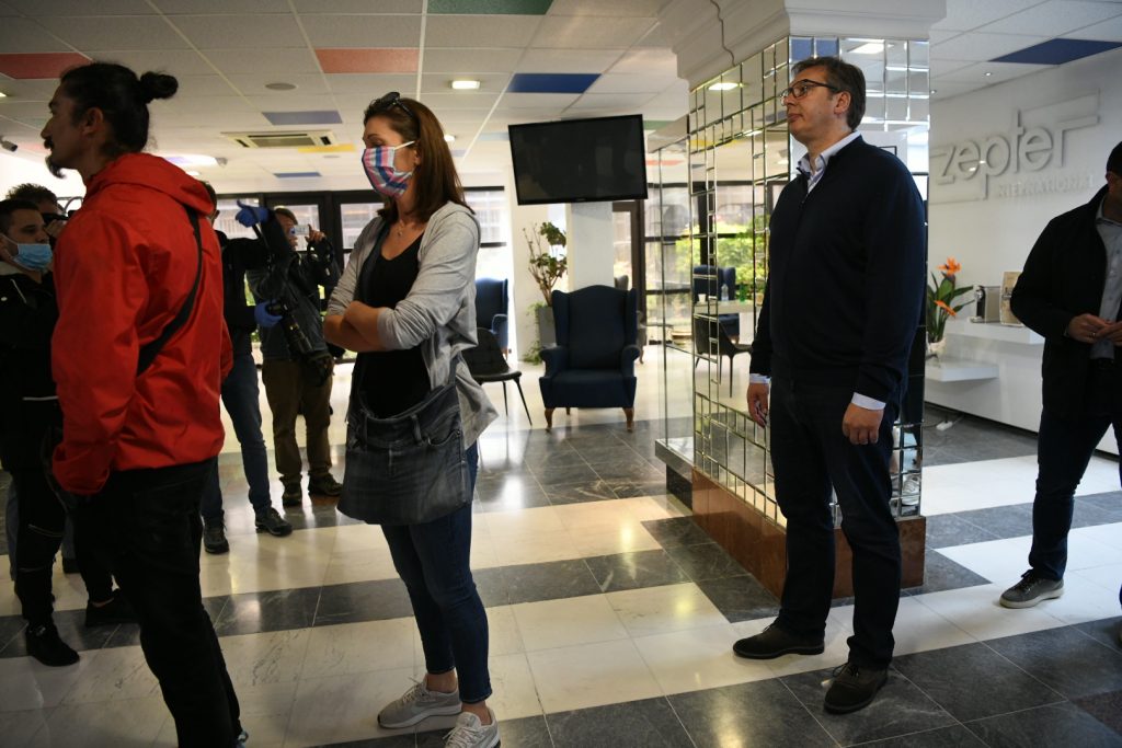 Beograd 21. jun 2020. Aleksandar Vucic Glasanje na republickim parlamentarnim i lokalnim izborima Foto:Vesna Lalić/Nova.rs