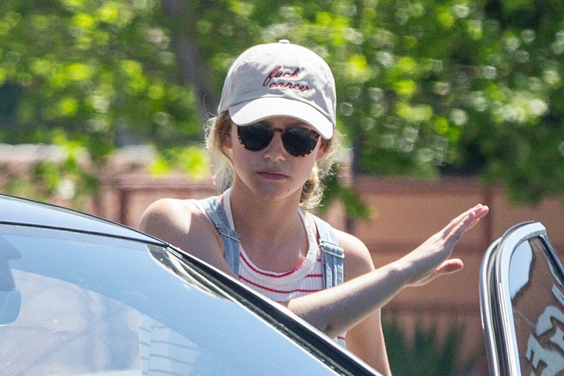 *EXCLUSIVE* Lili Reinhart sports a Fuck Cancer hat while running errands in LA