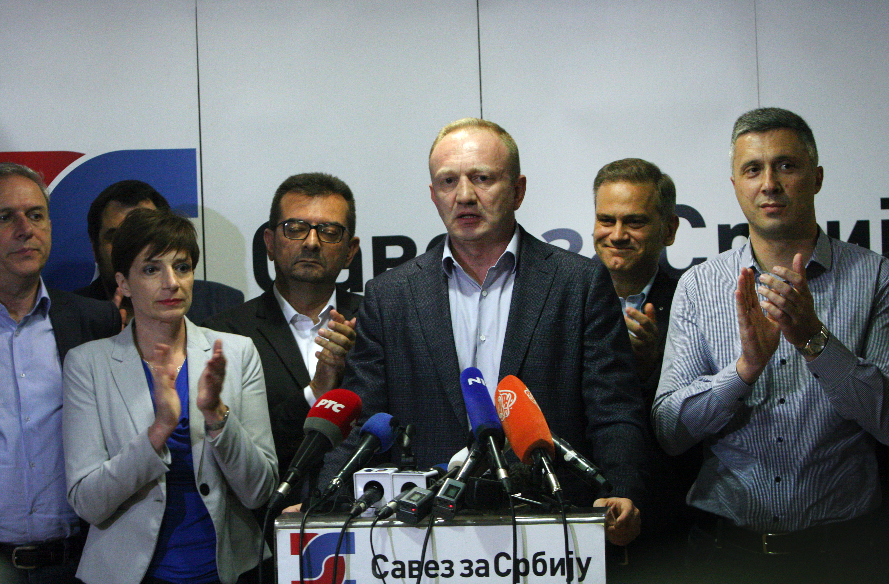Izbori2020 Beograd, 21. juna 2020 - Konferencija za novinare stranaka iz Saveza za Srbiju. Predsedavajuci Saveza za Srbiju Dragan Djilas. FOTO TANJUG/ SAVA RADOVANOVIC/bs