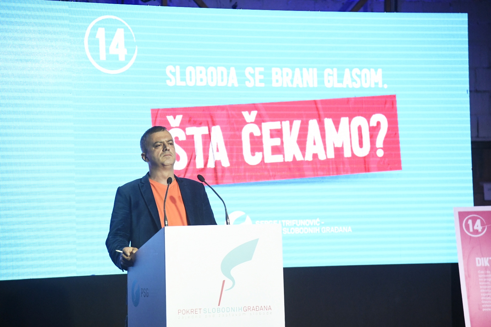 Beograd 21.06.2020. Sergej Trifunović, PSG, Pokret slobodnih gradjana, Pokret slobodinh građana, Dorćol plac, Dorćol Platz, Izborni štab, Izbori2020. Foto: Nemanja Jovanović/Nova.rs