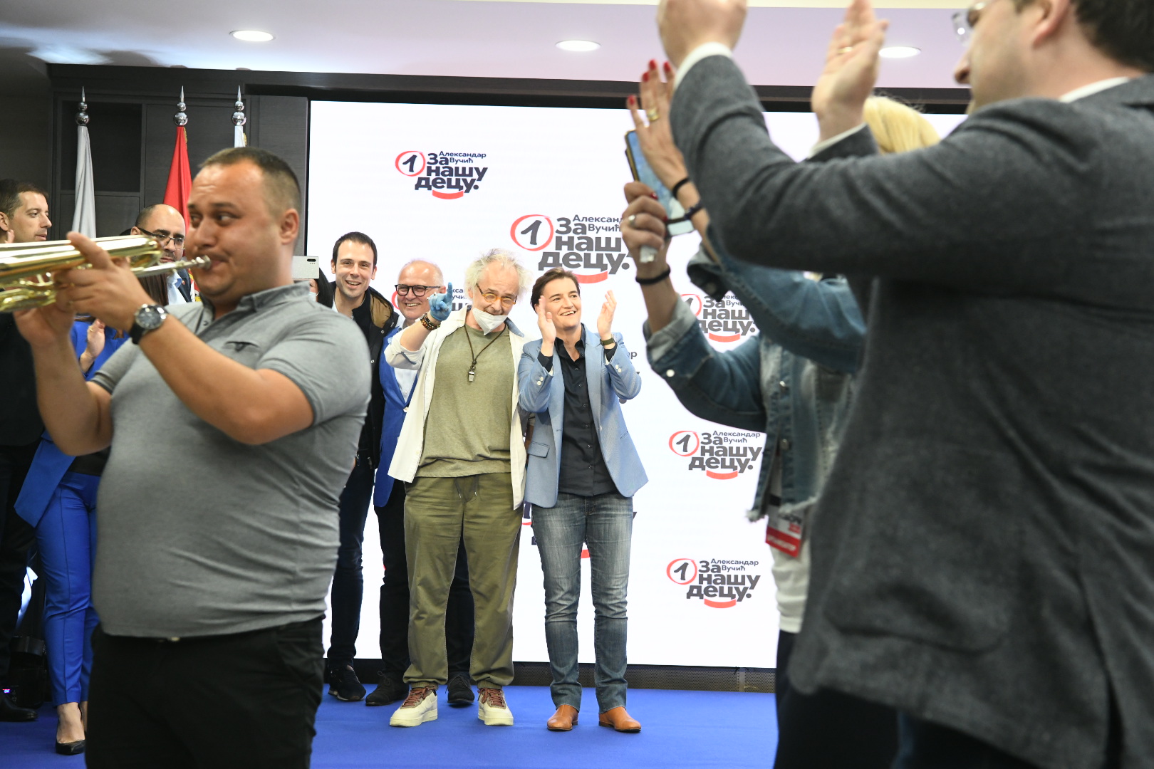 Beograd 21.06.2020. Ivan Tasovac, Ana Brnabić, SNS, Srpska napredna stranka, Izborni štab, Izbori2020 Foto: Vesna Lalić/Nova.rs