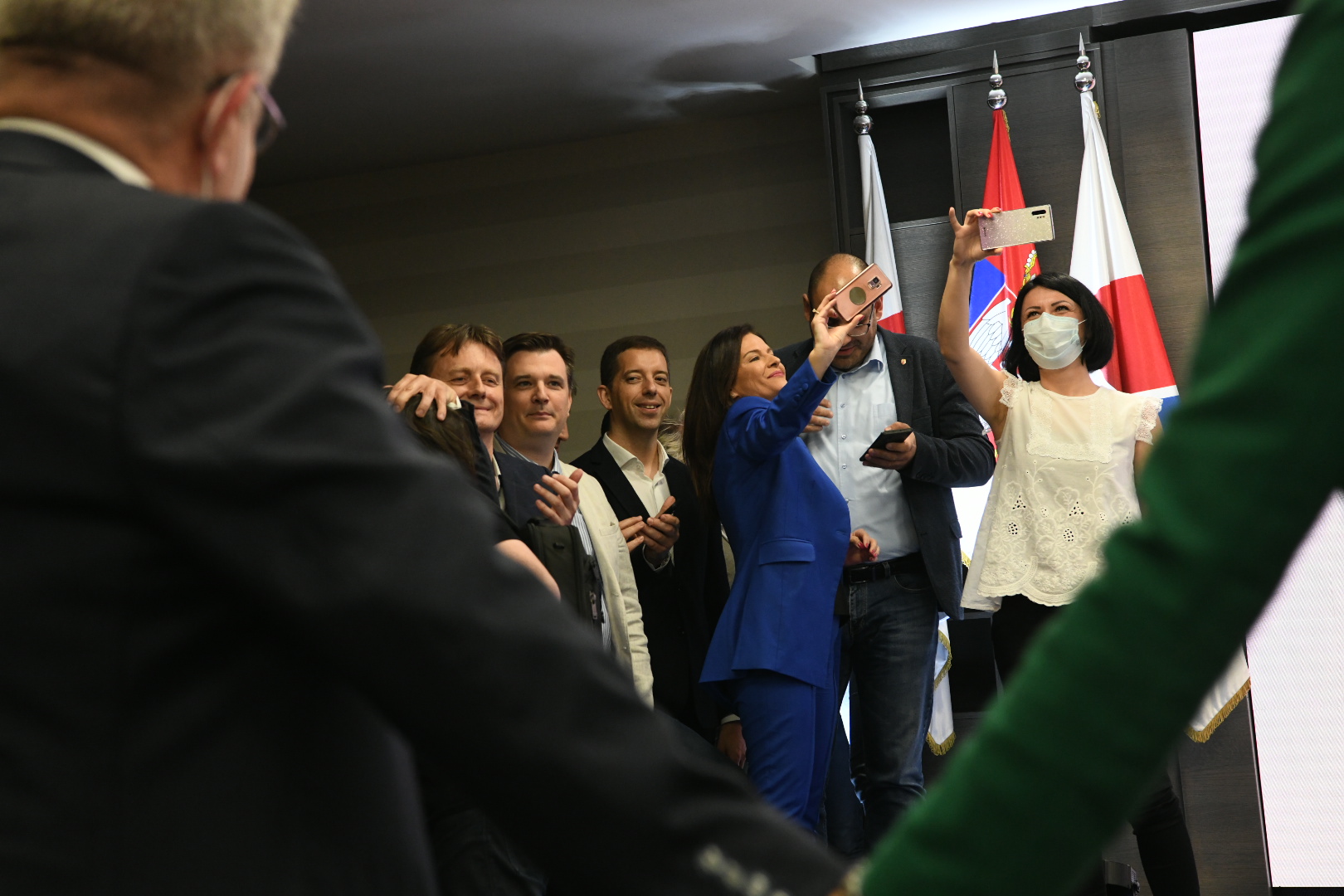 Beograd 21.06.2020. Milenko Jovanov, Marko Djurić, Markok Đurić, Marija Obradović, SNS, Srpska napredna stranka, Izborni štab, Izbori2020 Foto: Vesna Lalić/Nova.rs