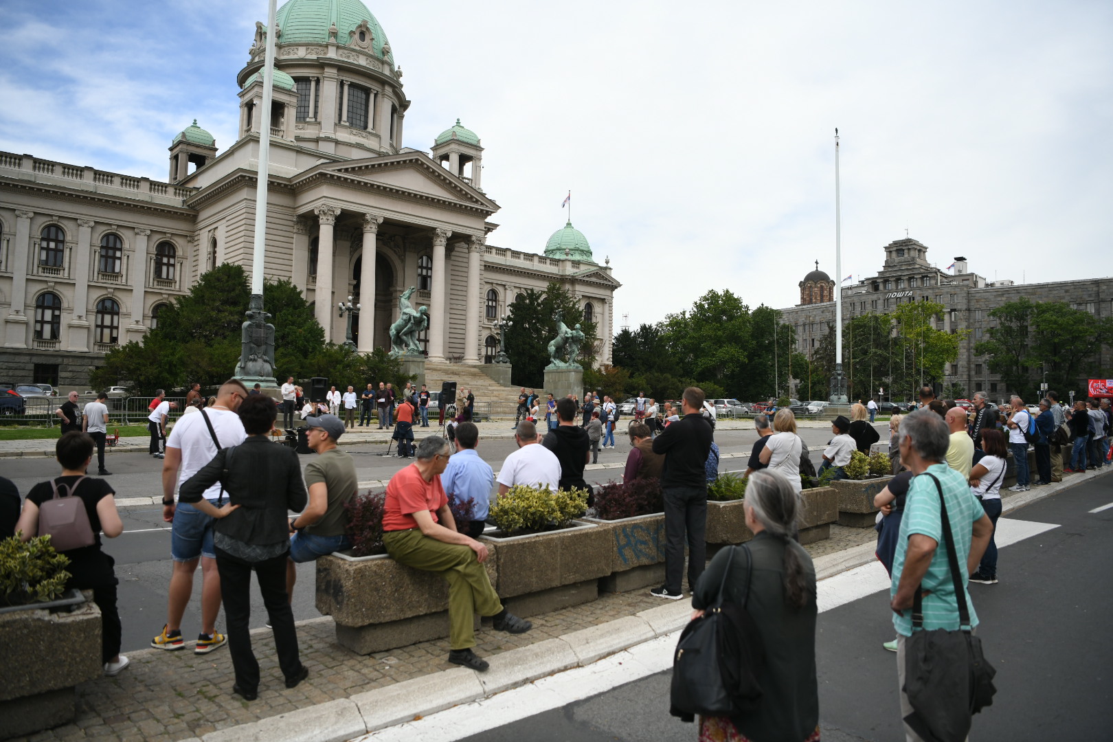 Beograd 05.06.2020. Skup ispred Skupstine Srbije penzioneri protest Foto:Vesna Lalić/Nova.rs
