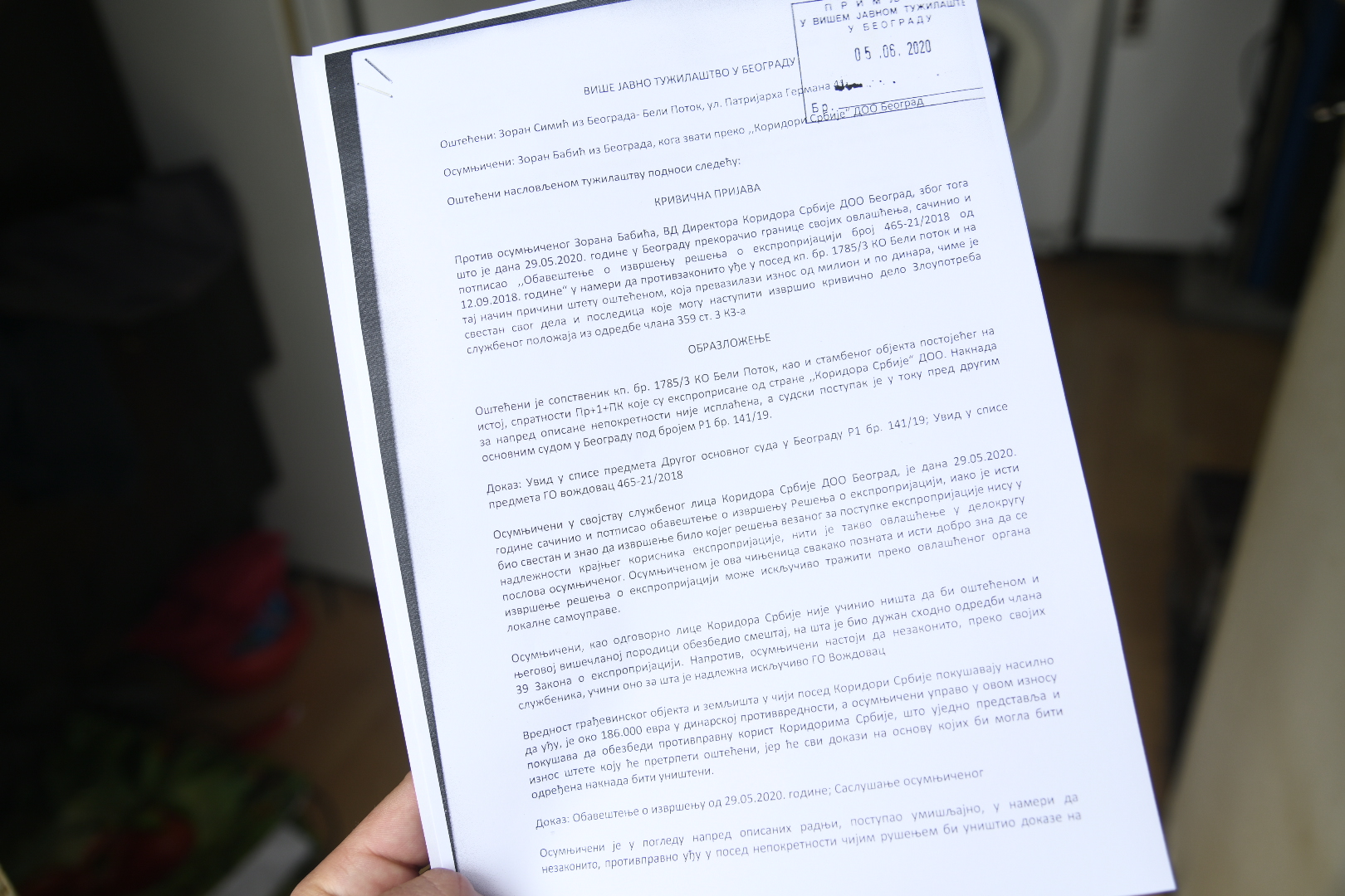 Beli Potok, 05.06.2020. Porodica Simić, ruše im kuću zbog izgradnje puta, izgradnja puta, rušenje, čuvanje imovine, odbrana kuće, kuća Foto: Nemanja Jovanović/Nova.rs