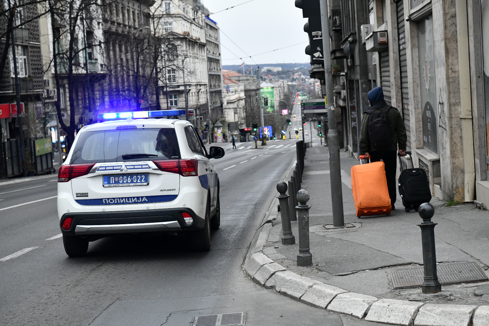 Beograd 22.03.2020. Beogradske ulice pred policijski čas uveden od 17 sati  vanredno stanje usled pandemije koronavirusa, policija prazan grad, prazne ulice, prazno Foto:Vladislav Mitić/Nova.rs