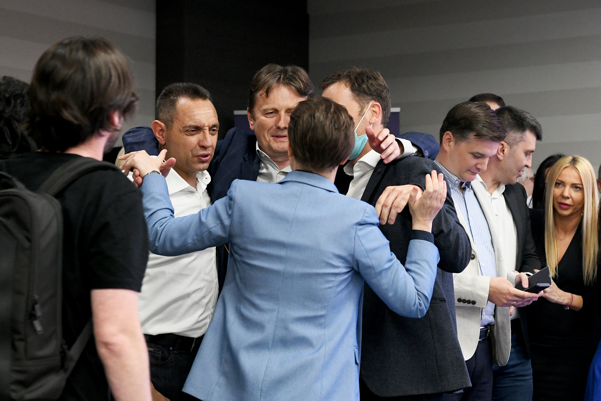 BEOGRAD 21.06.2020 Ana Brnabić, Sinisa Mali, Aleksandar Vulin, SNS, izborni stab foto Vesna Lalić/Nova.rs