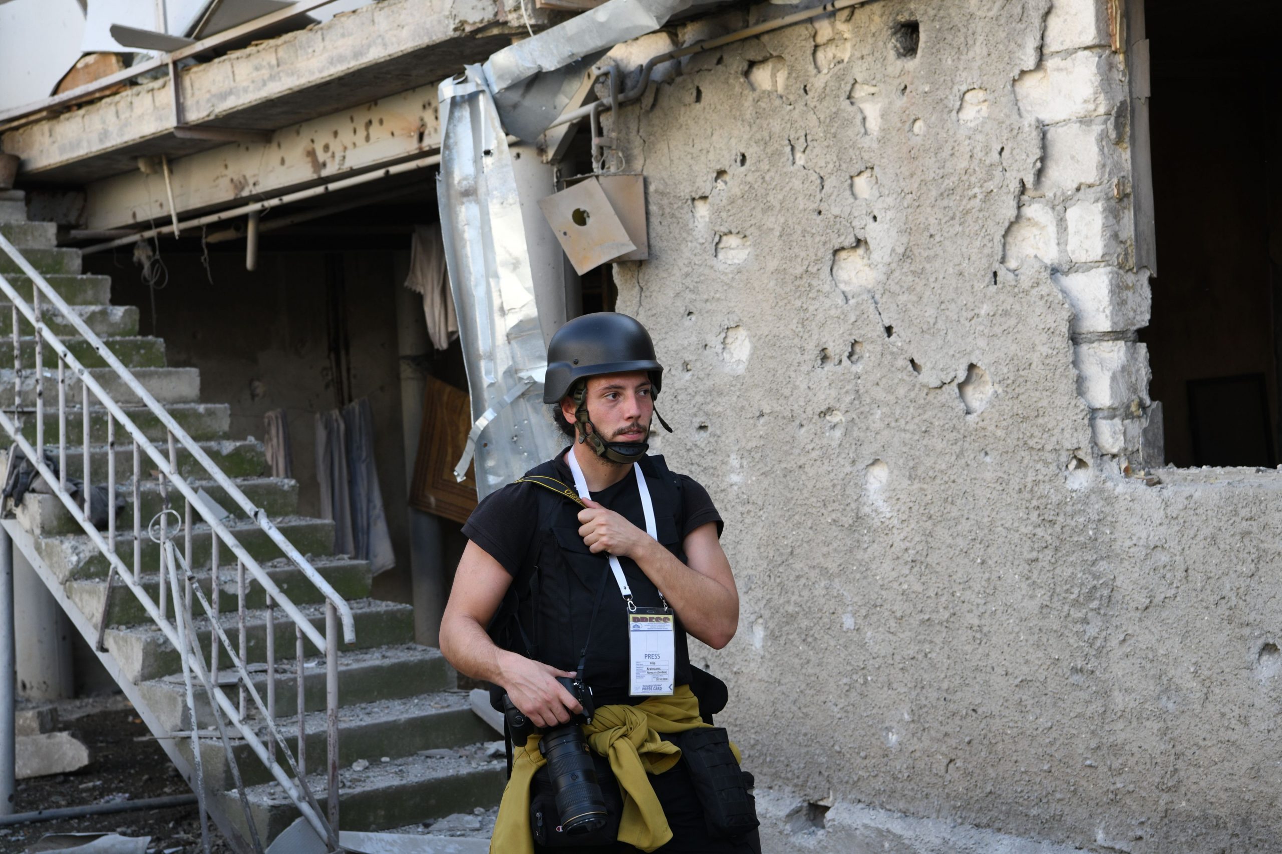 Martakert, Jermenija, 18.10.2020. Filip Krainčanić, fotoreporter. Rat, ratno stanje, ratno područje Foto: Filip Krainčanić/Nova.rs