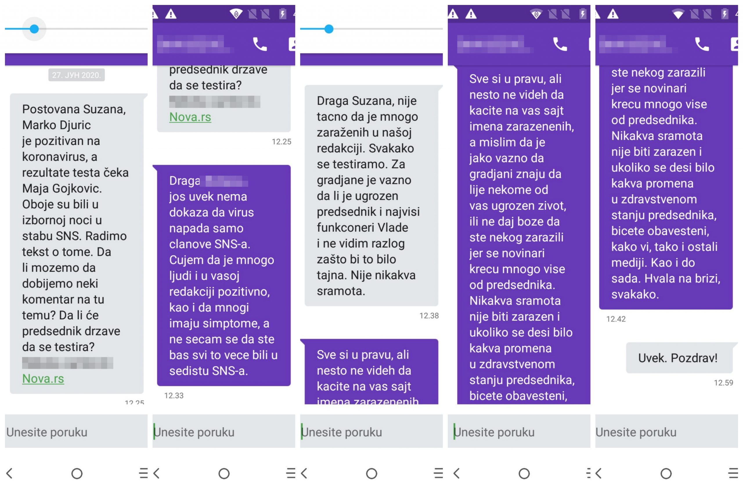 Prepiska Suzana Vasiljevic i Natasa Latkovic