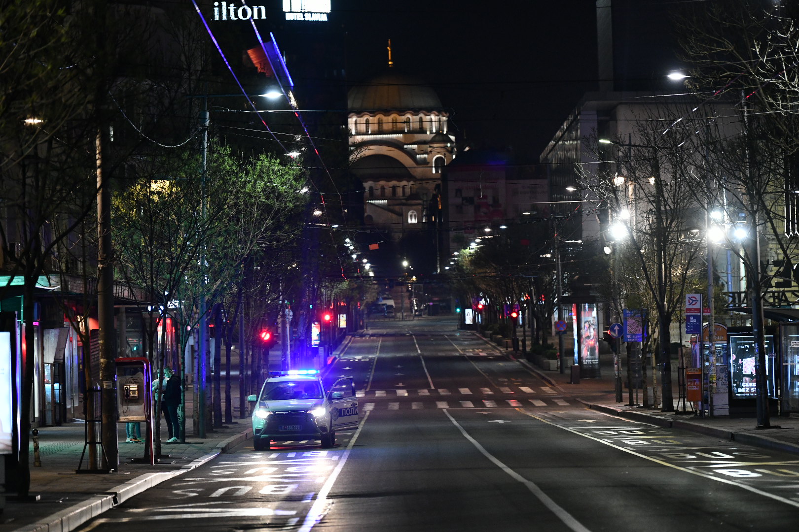 Beograd 21.03.2020. Policijski čas vanredno stanje policija patrola kontrola prazne ulice Foto:Vladislav Mitić/Nova.rs