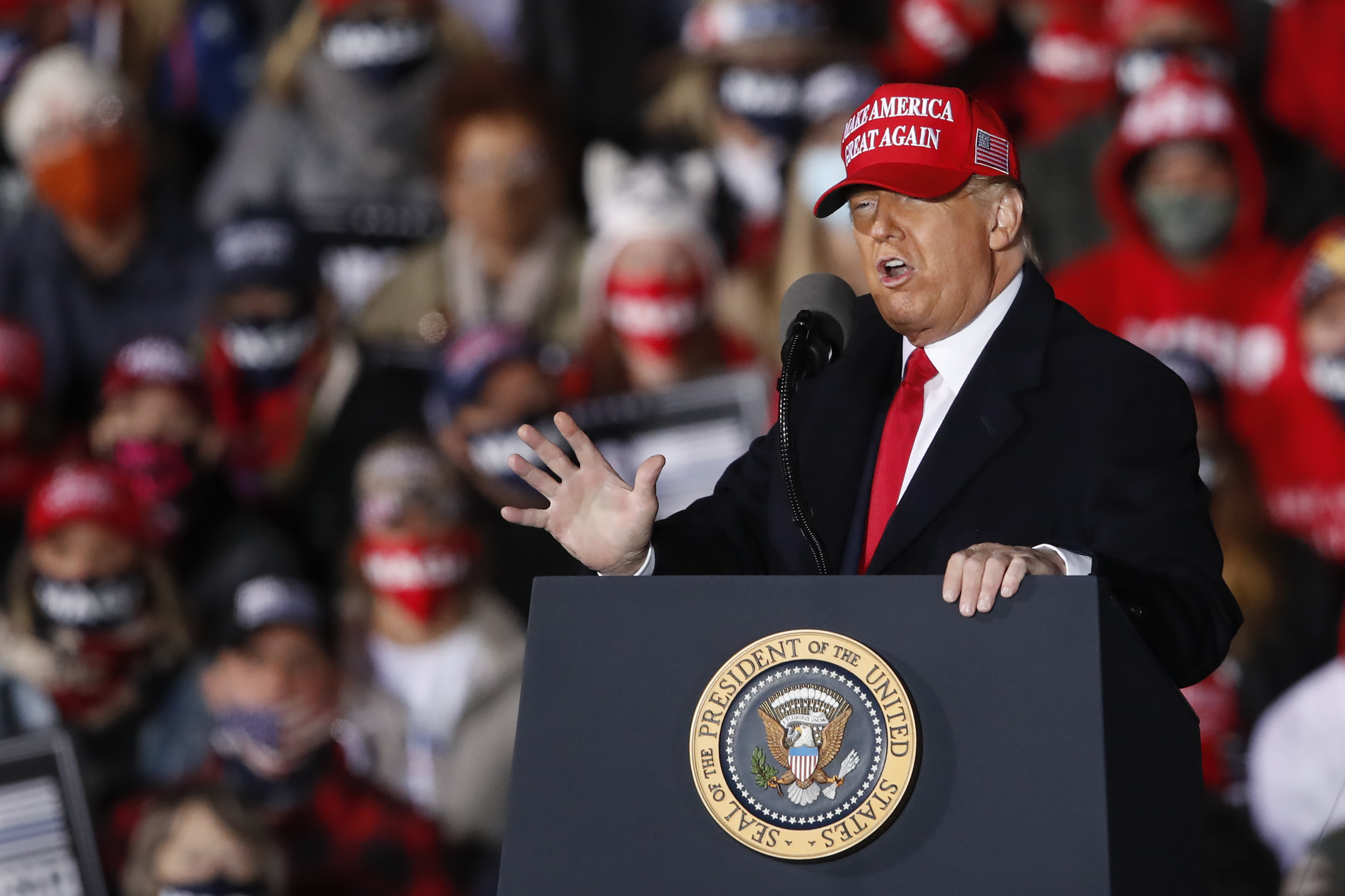 US President Donald J. Trump holds campaign rally in Wisconsin