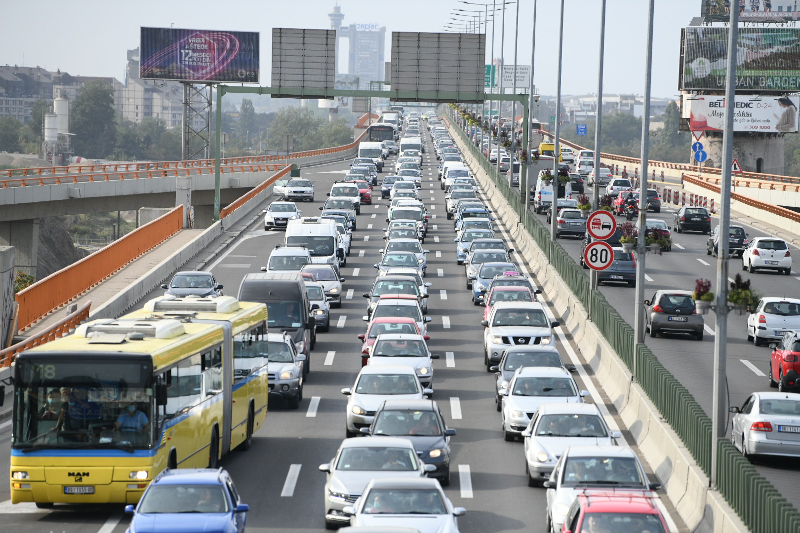 Beograd 18.09.2020. Gazela, Auto put, autoput, auto-put, gužva, zastoj Foto: Vesna Lalić/Nova.rs