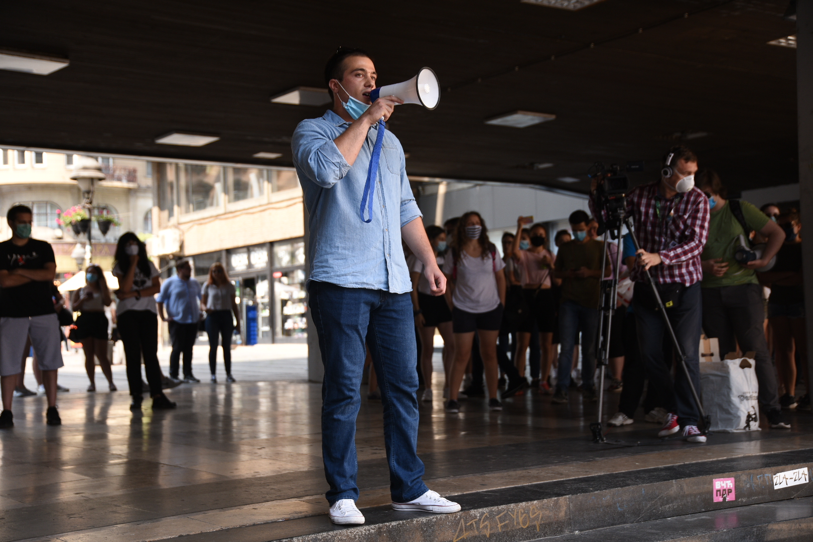 Beograd, 03.07.20220. Filozofski fakultet, plato, protest, studenti Foto: Dragan Mujan/Nova.rs