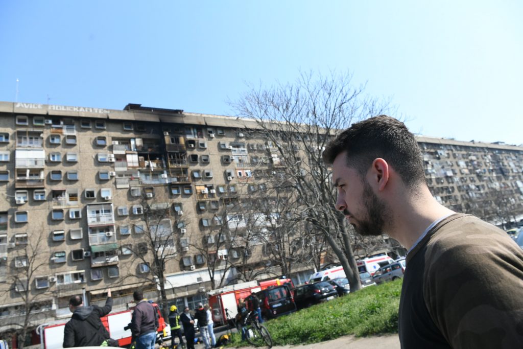 21.03.2020. Novi Beograd, požar, vatrogasci, sagovornik Uroš Petković Foto: Vesna Lalić/Nova.rs