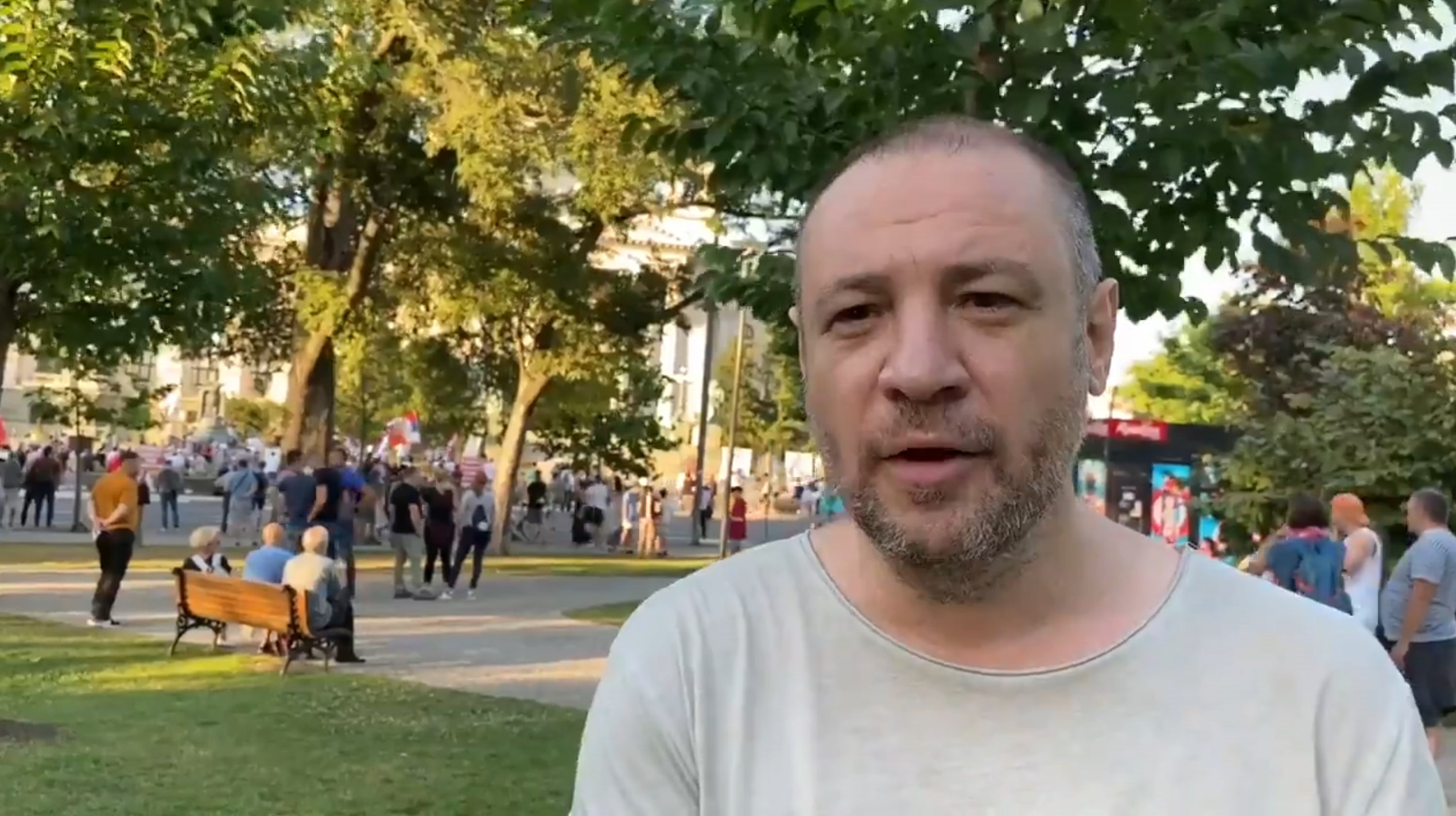 Beograd 11.07.2020. Vuk Cvijić, peti dan, 5 dan, protest, demonstracije Foto: Printscreen/Twitter/KRIK