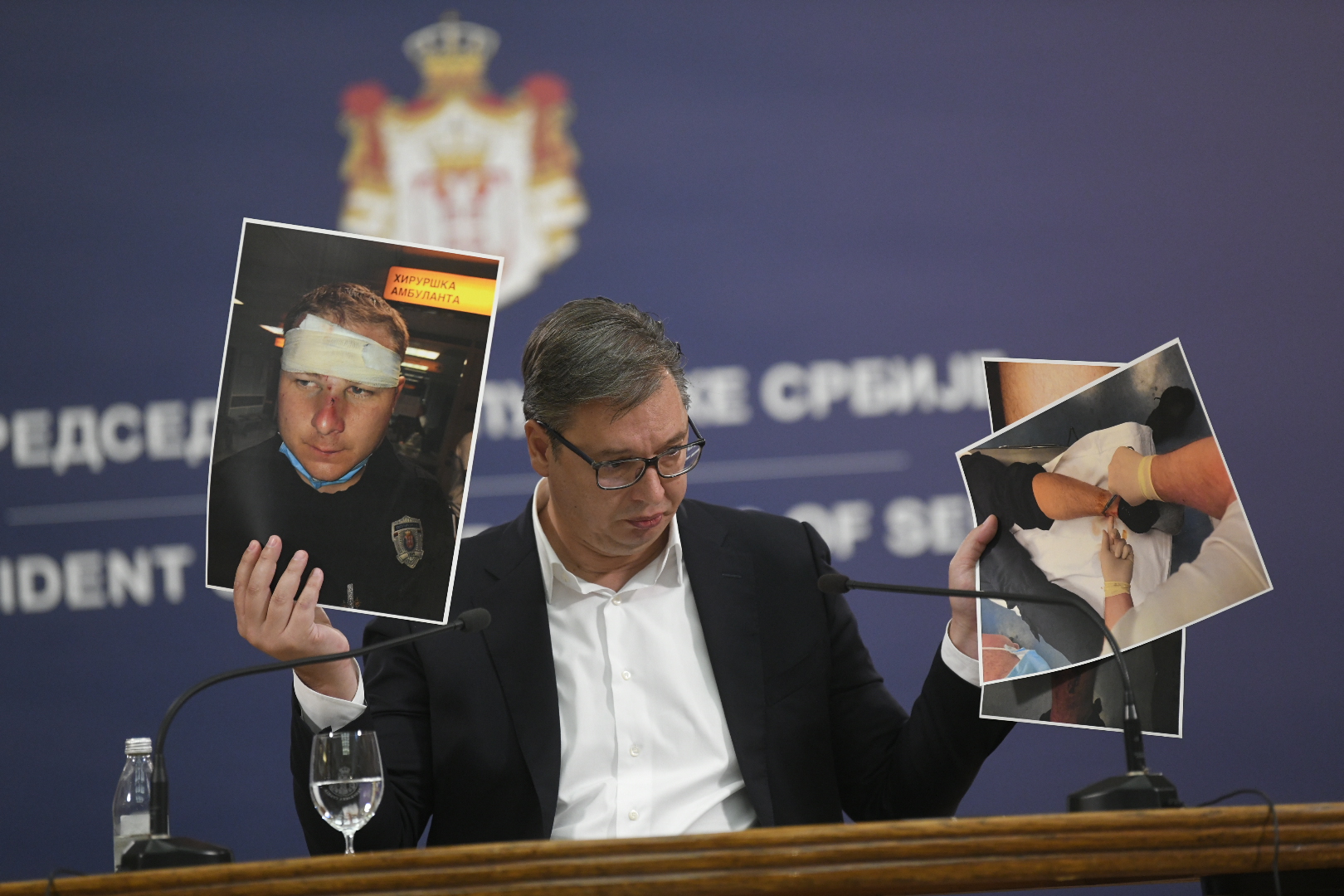 Aleksandar Vucic konferencija za medije, za stampu, posle protesta i upada u skupstinu Srbije. Foto: Nemanja Jovanović/Nova.rs