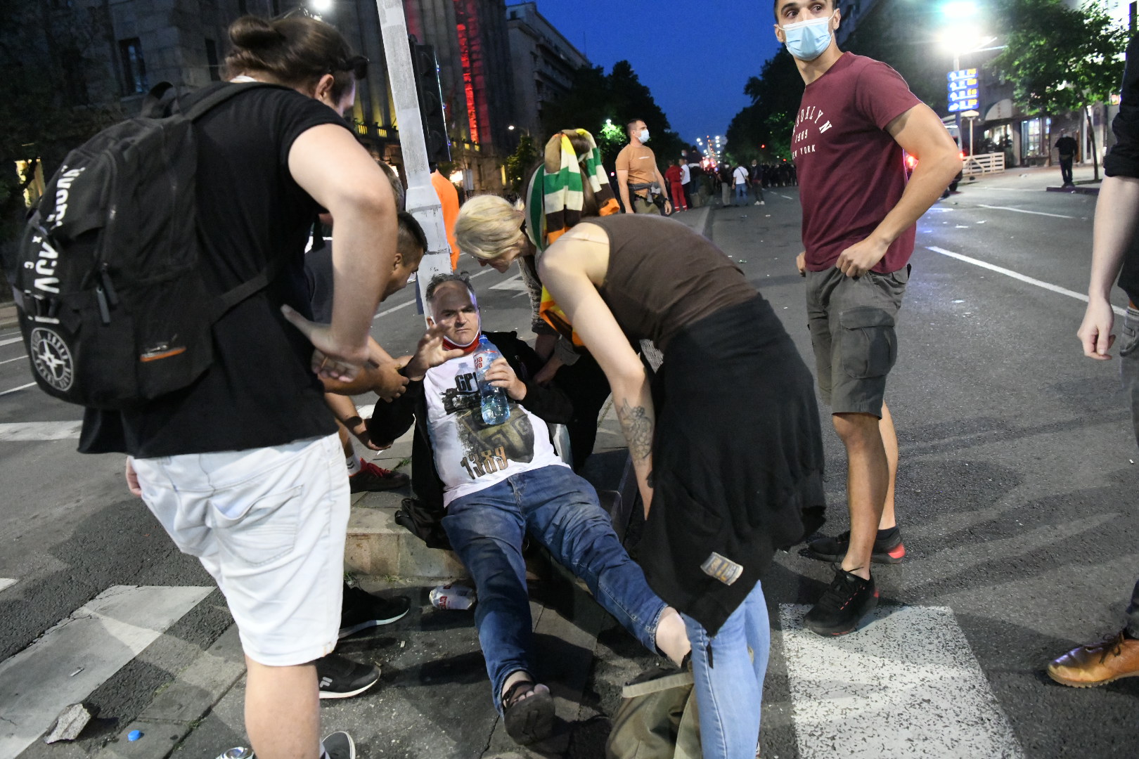 novanova Beograd, 08.07.2020. Skupština, protest 2. dan Foto: Vesna Lalić/Nova.rs