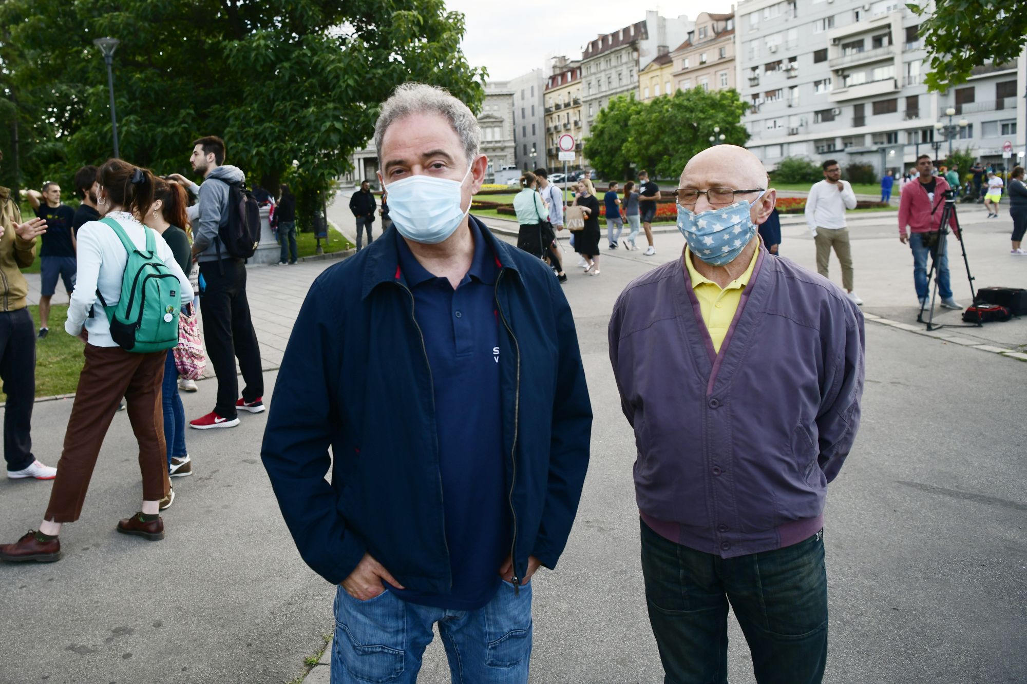 Beograd 12.07.2020. Zoran Lutovac. Protest, demonstracije, šesti dan, 6 dan, pre početka Foto: Goran Srdanov/Nova.rs