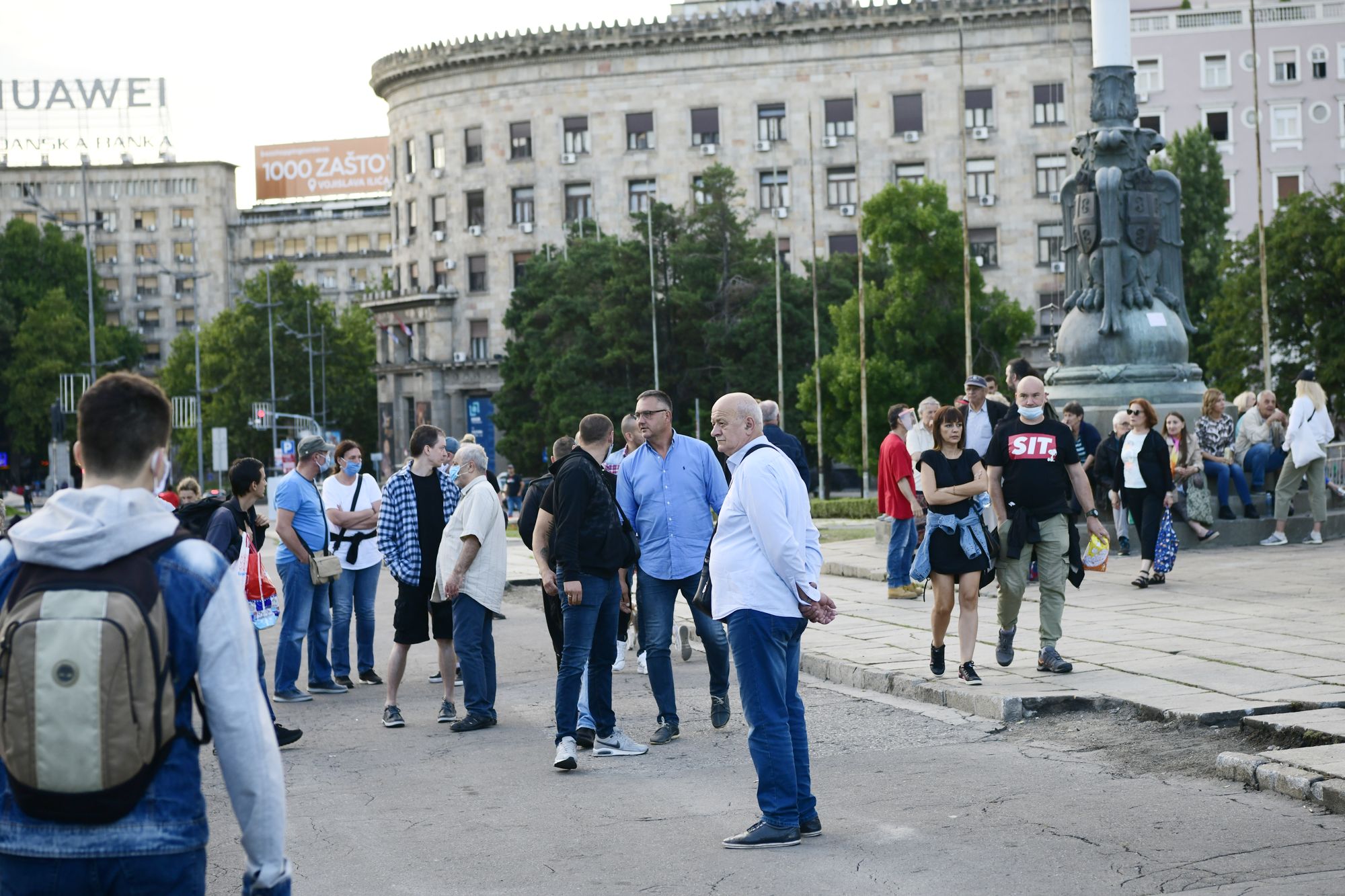 Beograd 12.07.2020. Protest, demonstracije, šesti dan, 6 dan, pre početka Foto: Goran Srdanov/Nova.rs