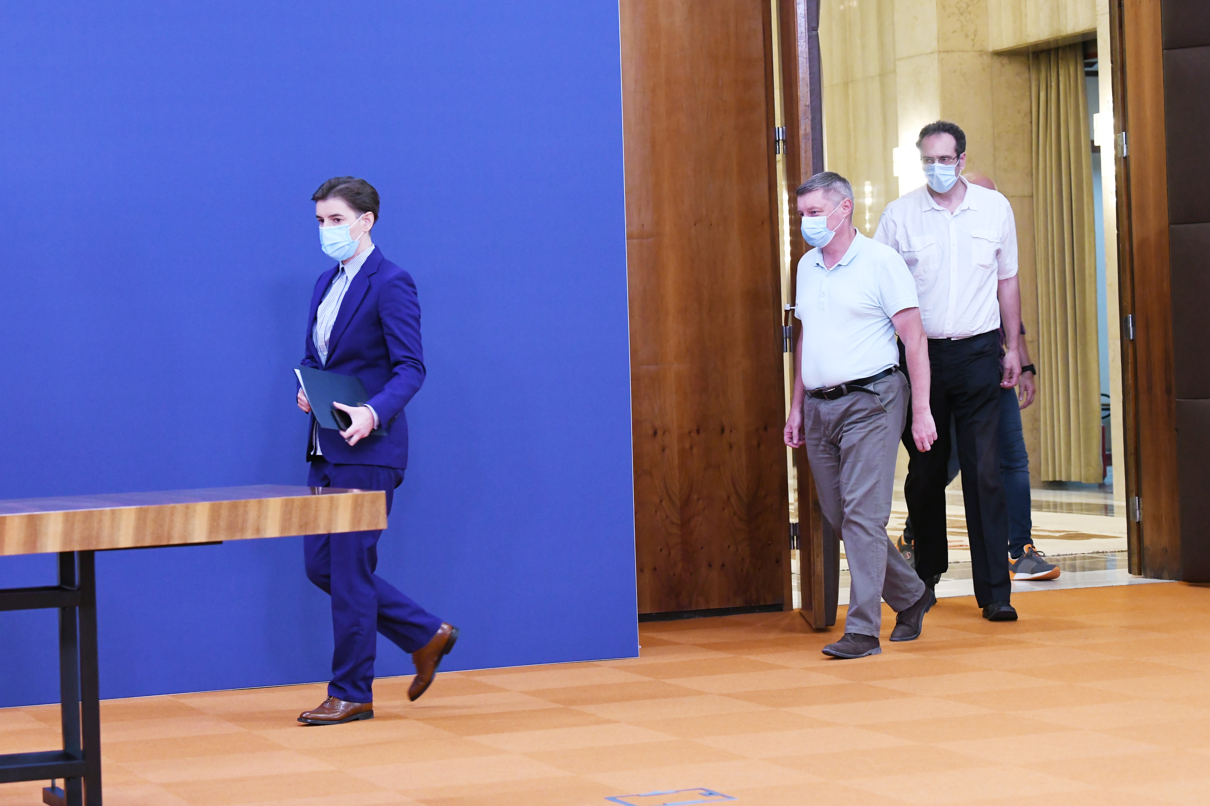 Beograd, 13.07.2020. Vlada Srbije, konferencija za štampu, koronavirus, krizni štab, Ana Brnabić, Goran Stevanović, Srđa Janković Foto: Vesna Lalić/Nova.rs