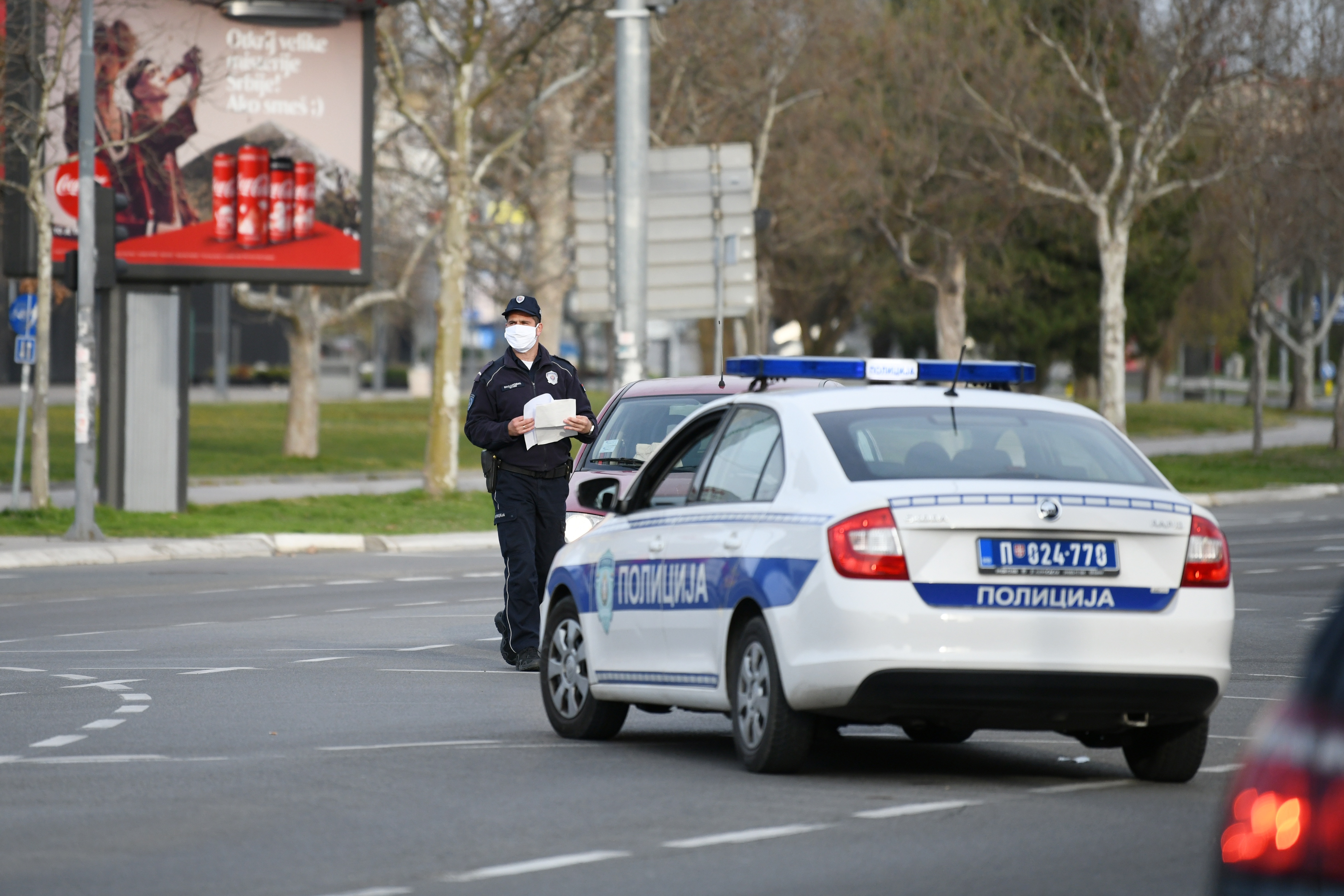 Beograd 31.03.2020. Policijski čas prazne ulice, policija patrola kontrola vanredno stanje koronavirus Foto:Vesna Lalić/Nova.rs