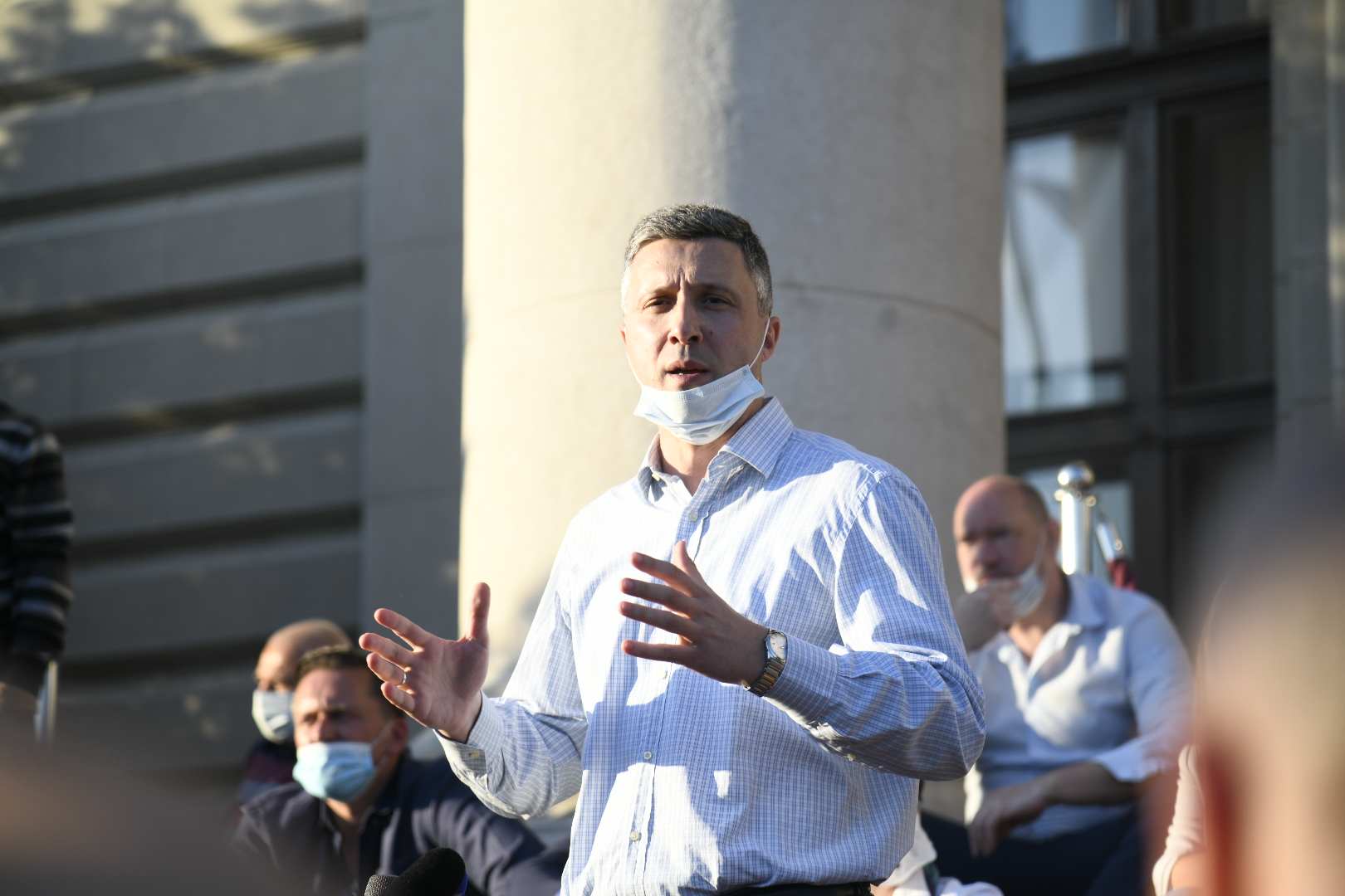 Beograd 30.04.2020. Boško Obradović. Protest, opozicija, Narodna skupština, Skupština, stepenice, vanredno stanje, policijski čas Foto: Nemanja Jovanović/Nova.rs