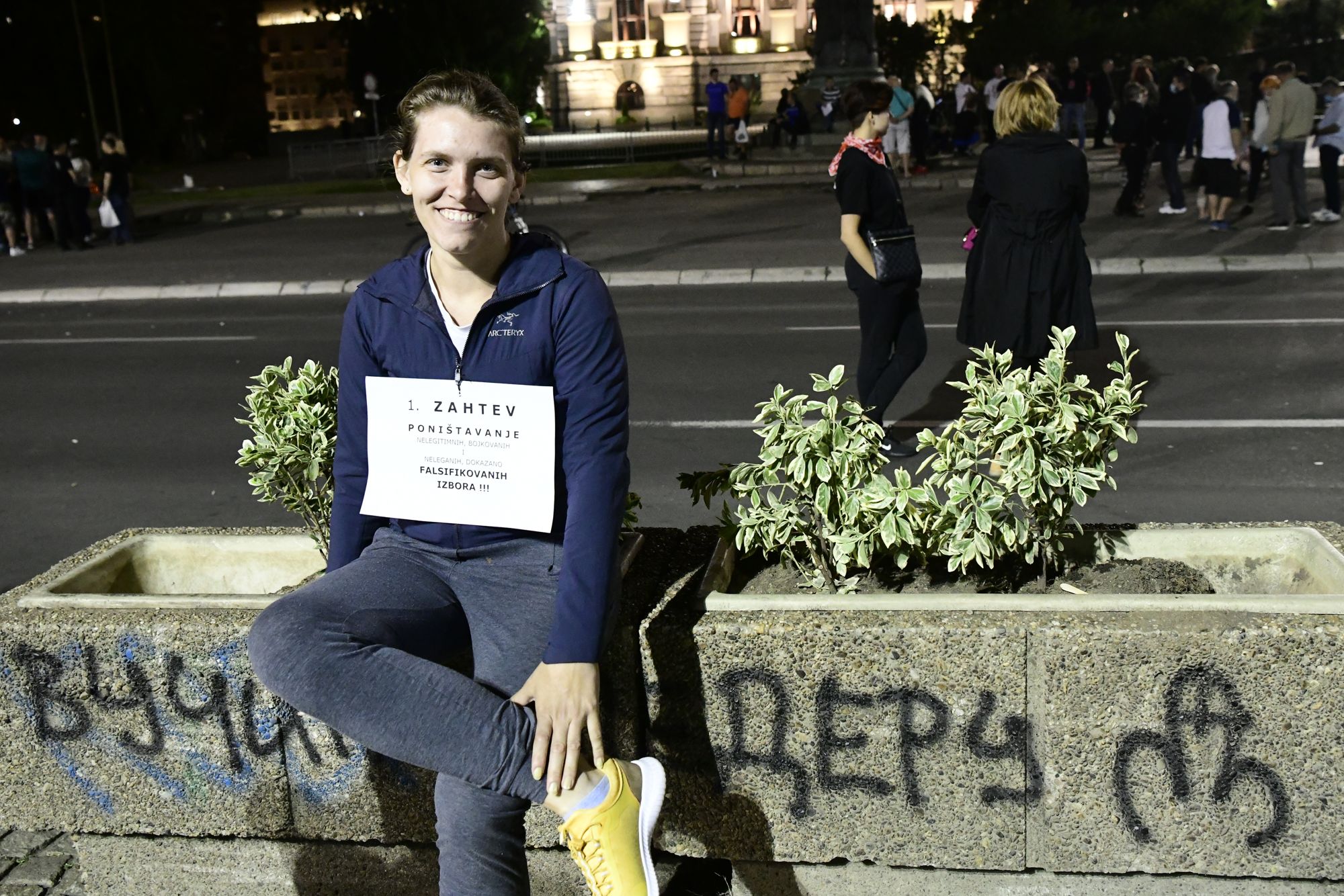 Beograd 13. jul 2020. Sedmi dan protesta ispred Skupstine Srbije Foto:Goran Srdanov/Nova.rs
