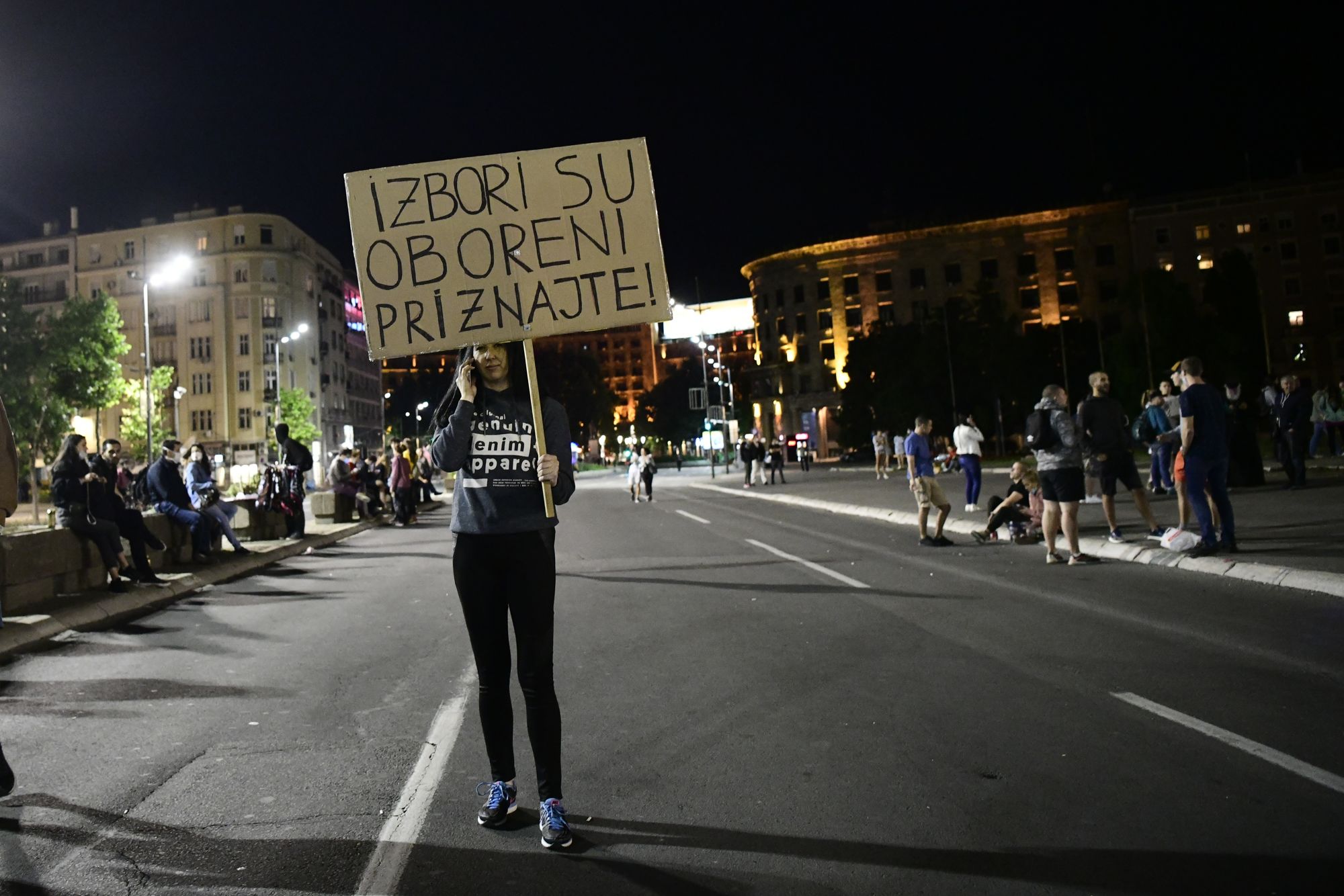 Beograd 13. jul 2020. Sedmi dan protesta ispred Skupstine Srbije Foto:Goran Srdanov/Nova.rs