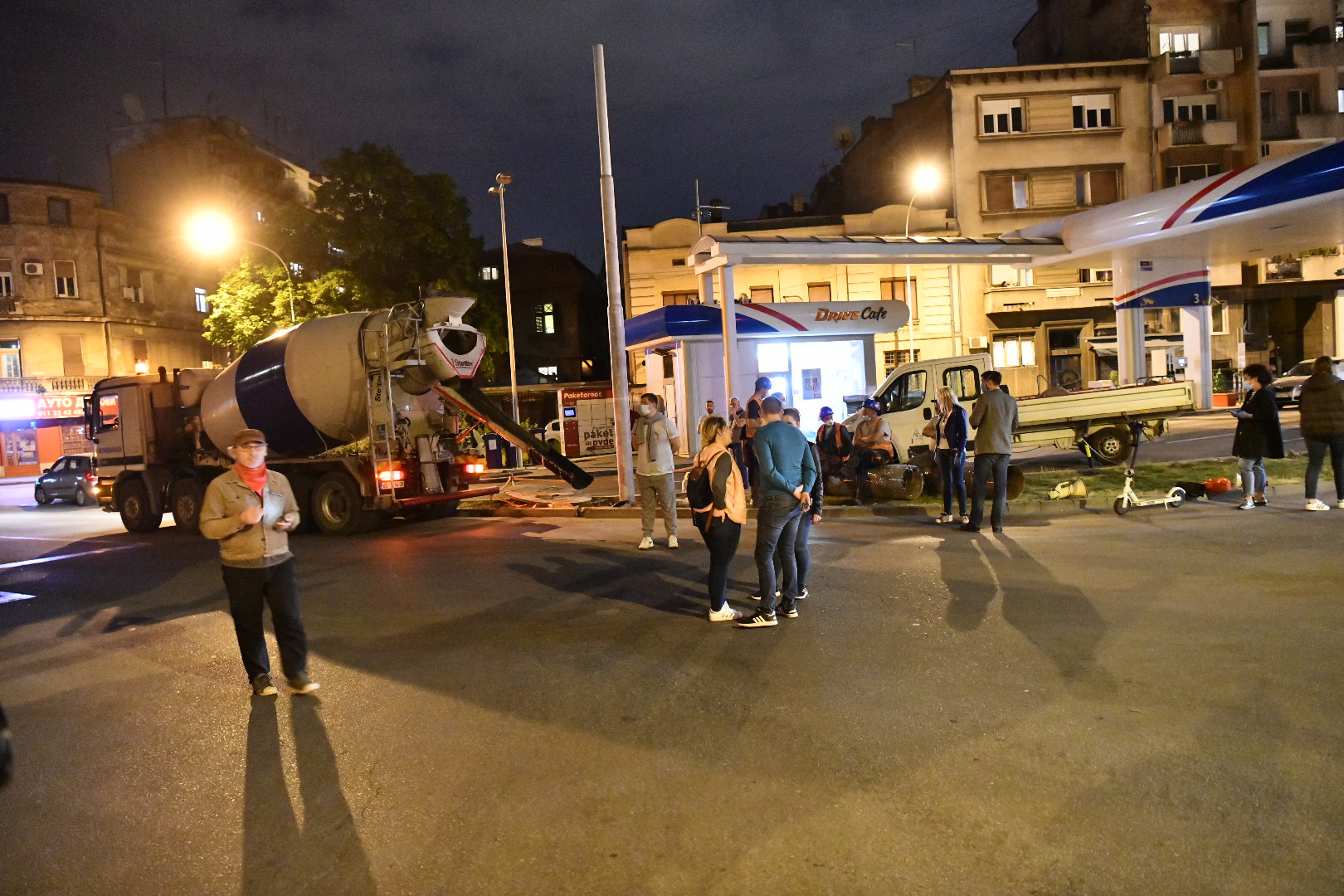 Beograd, 28.04.2020. Protest, izgradnja trolejbuske okretnice, donji Dorćol Foto: Vladislav Mitić/Nova.rs