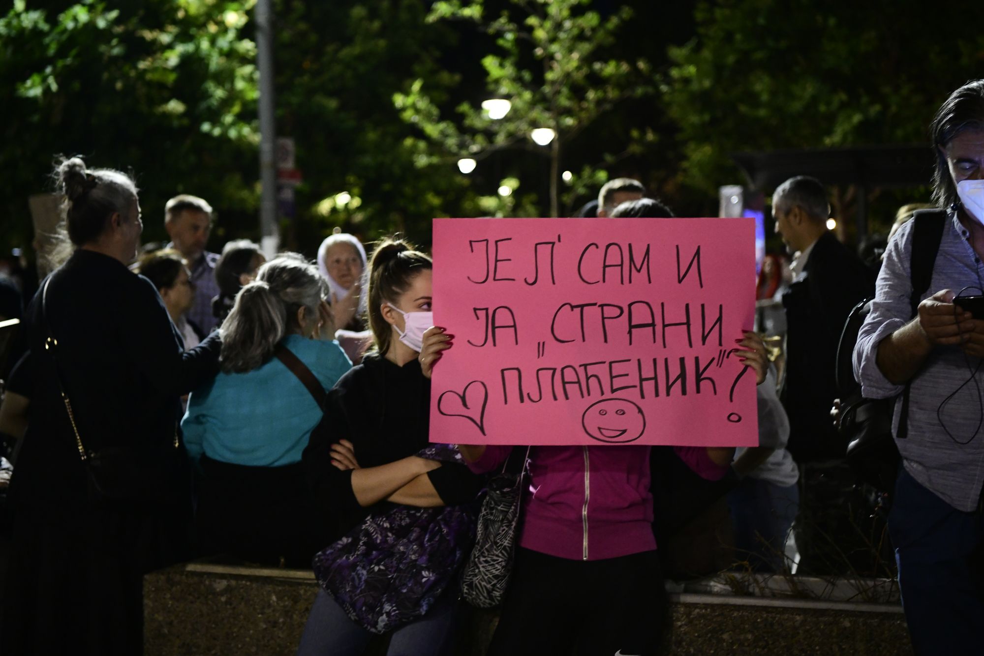 Beograd 13. jul 2020. Sedmi dan protesta ispred Skupstine Srbije Foto:Goran Srdanov/Nova.rs