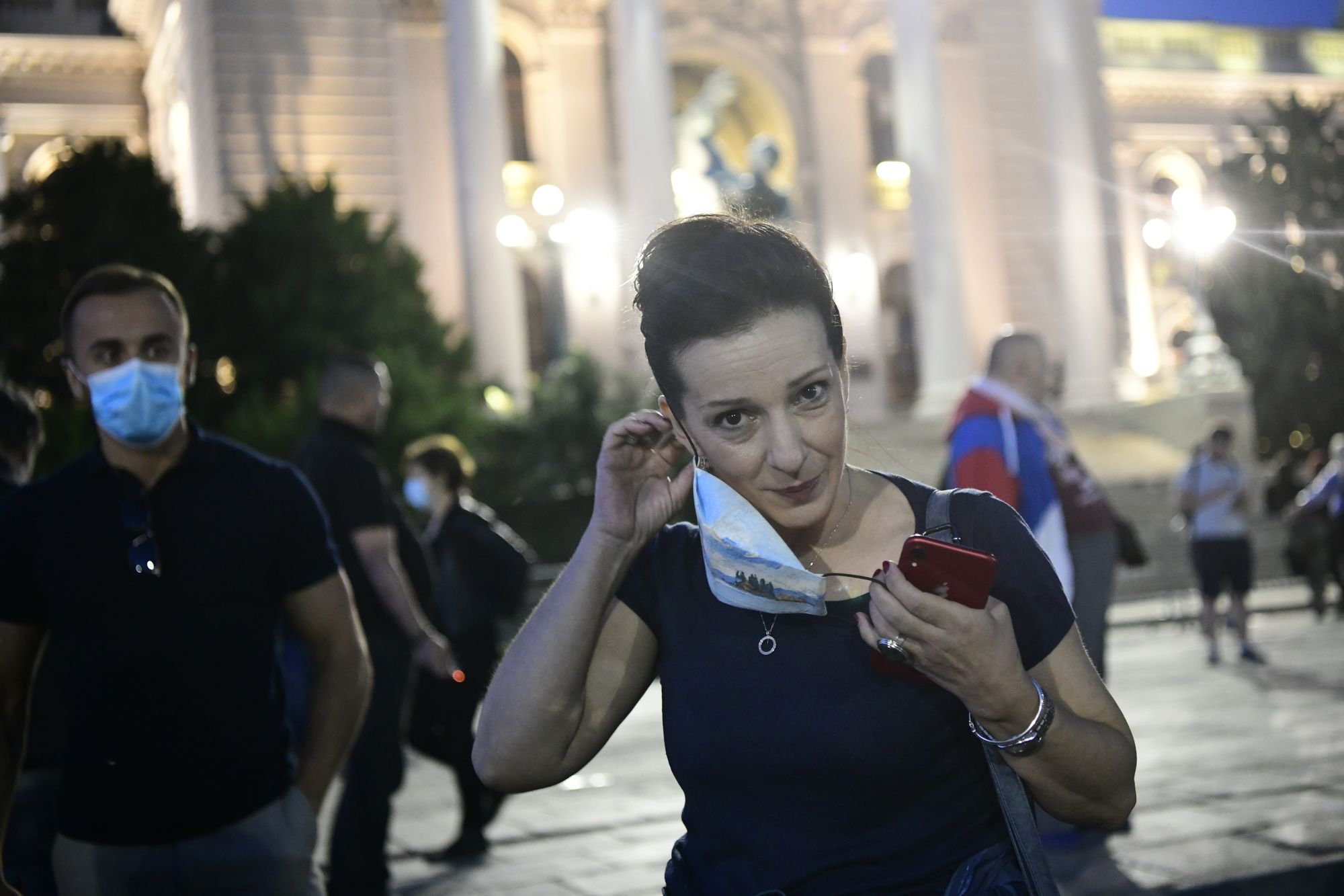 Beograd 13. jul 2020. Sedmi dan protesta ispred Skupstine Srbije Foto:Goran Srdanov/Nova.rs