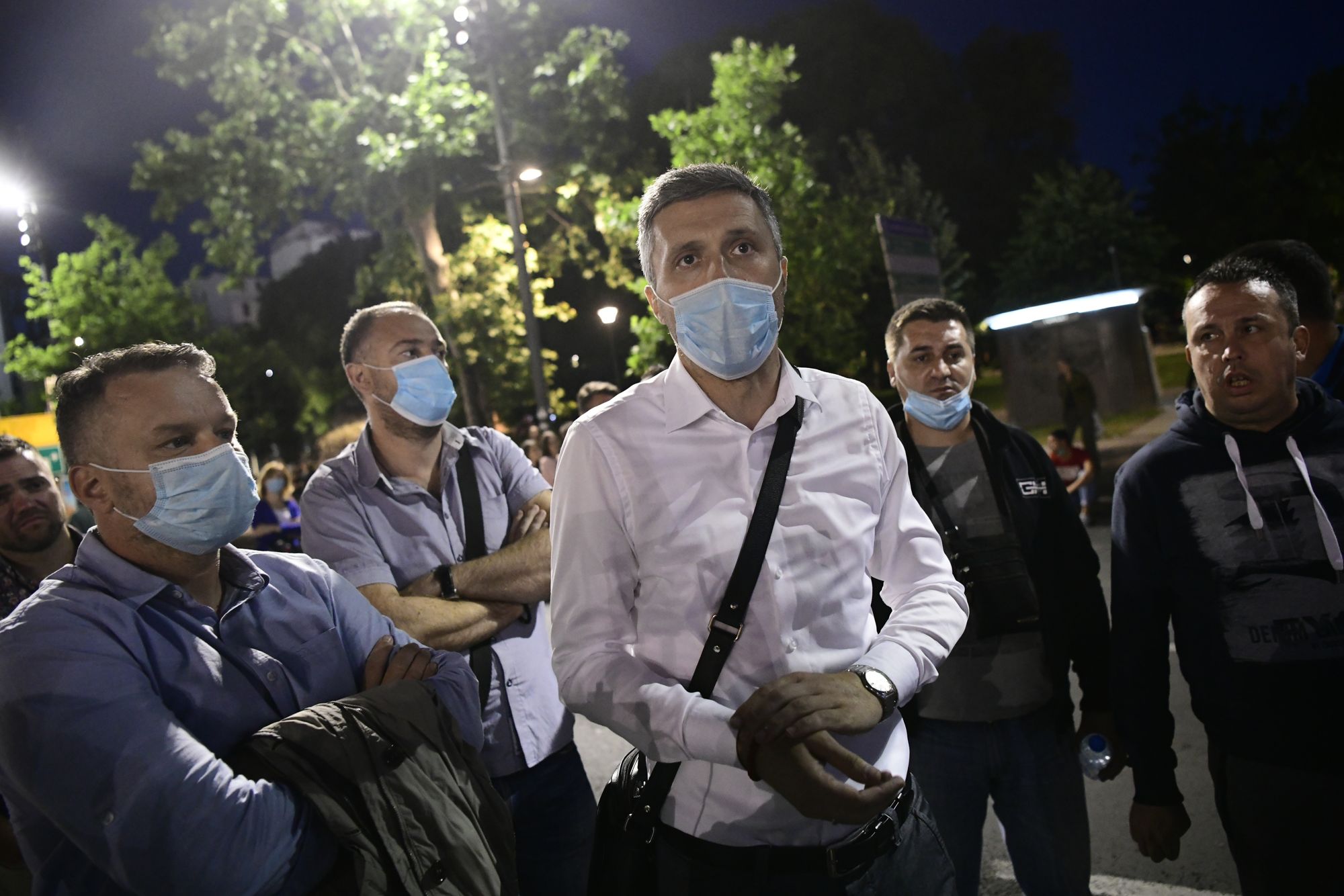 Beograd 13. jul 2020. Sedmi dan protesta ispred Skupstine Srbije Foto:Goran Srdanov/Nova.rs