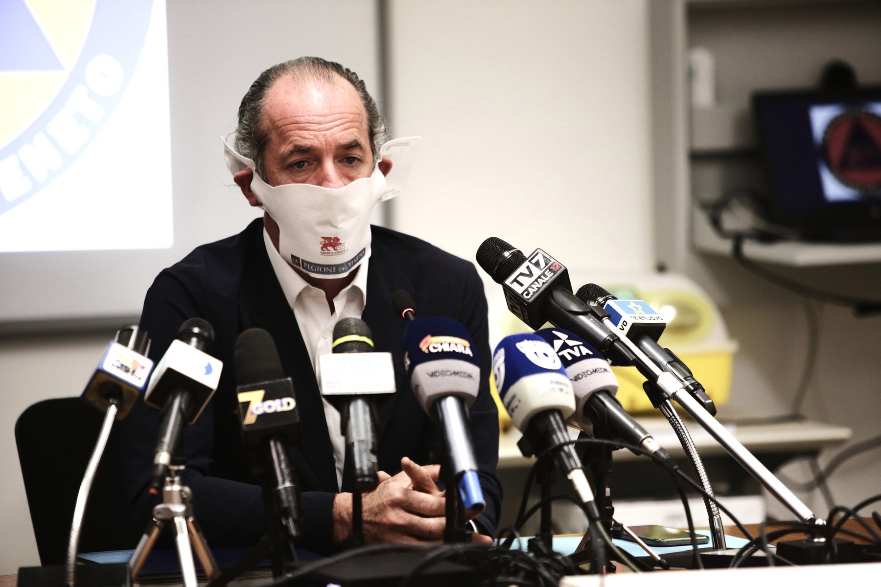 Italy, Venice: Luca Zaia President of northern Italys Veneto region